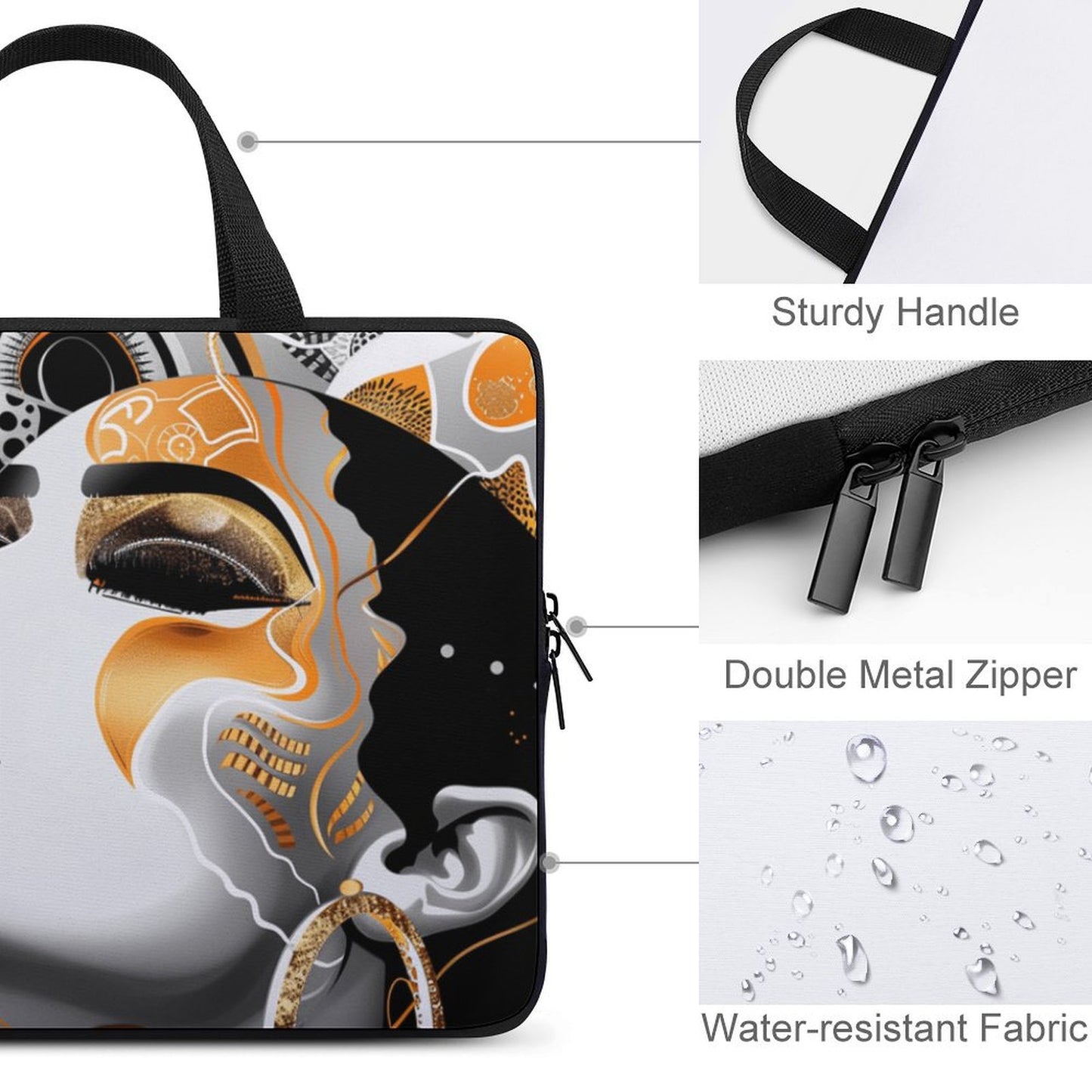 Laptop Bag - Black Girl Art - Velvet’s View - Artistic Laptop Covers Collection - Laptop Bag (Multiple Sizes) #2067