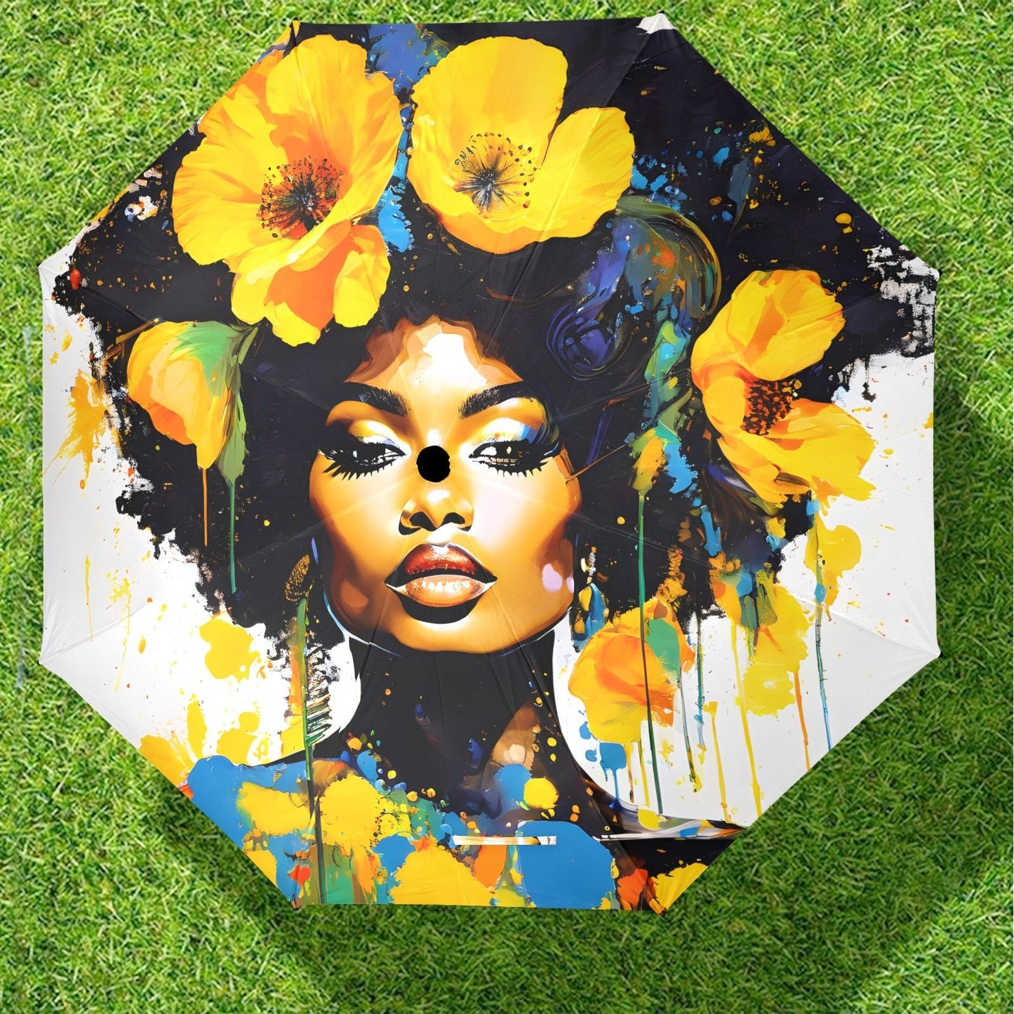 Bold Elegance: The Poppy Collection - Semi-Automatic Foldable Umbrella (Model U12) - #2016