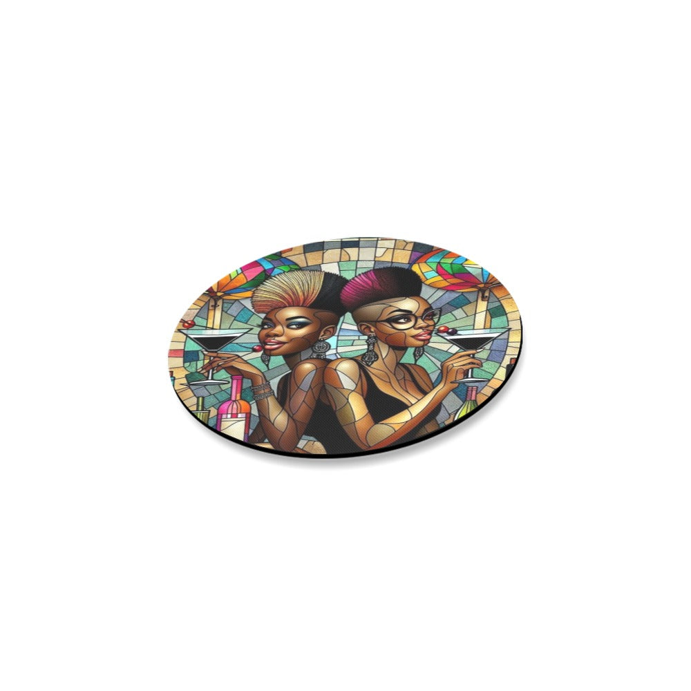 Round Coaster Set - Velvet's View - Sip & Savor - Exquisite Elegance Coaster Collection