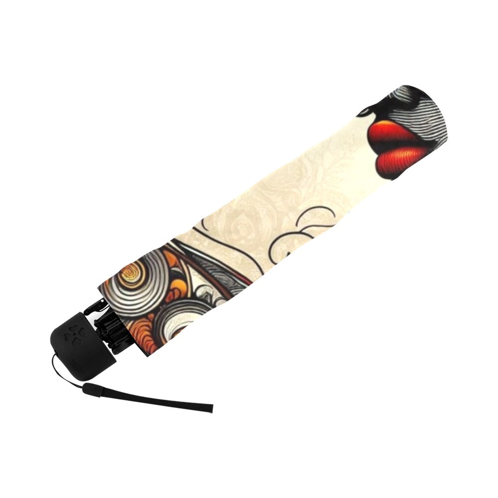 Rhythmic Radiance: Afrocentric Artistry for Fashion Accessories Collection - Anti-UV Foldable Umbrella (U08)- #2014