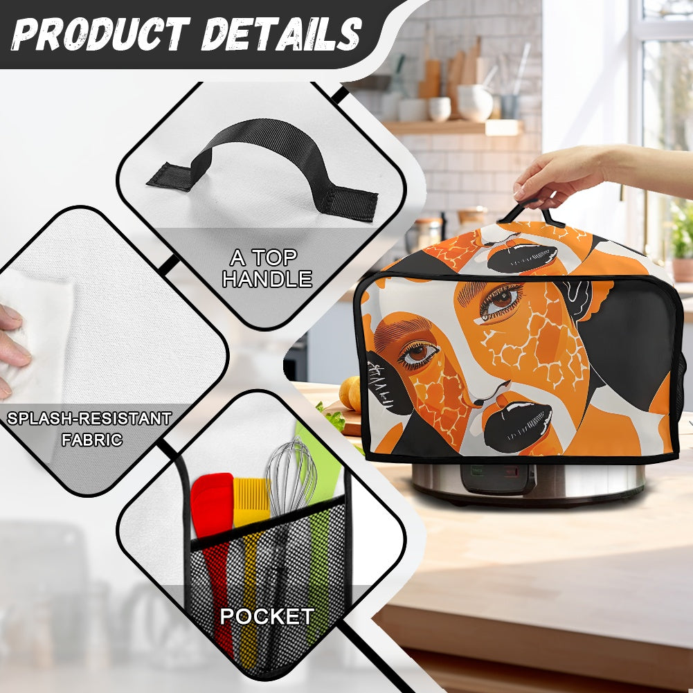 Slow Cooker Cover - Velvet's View - Giraffe Essence - A Fusion of Nature and Elegance Collection