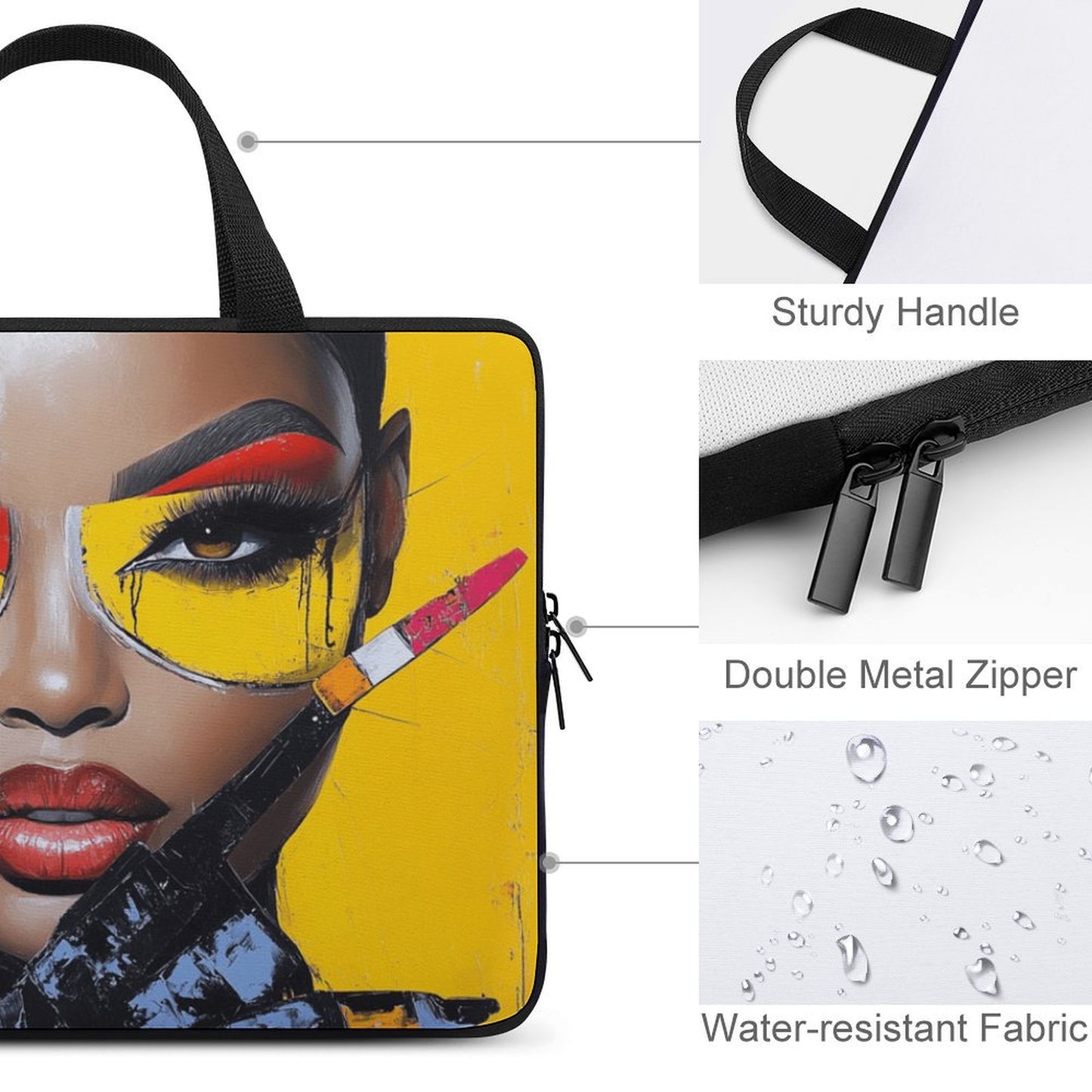 Laptop Bag - Black Girl Art - Velvet’s View - Artistic Laptop Covers Collection - Laptop Bag (Multiple Sizes) #2071