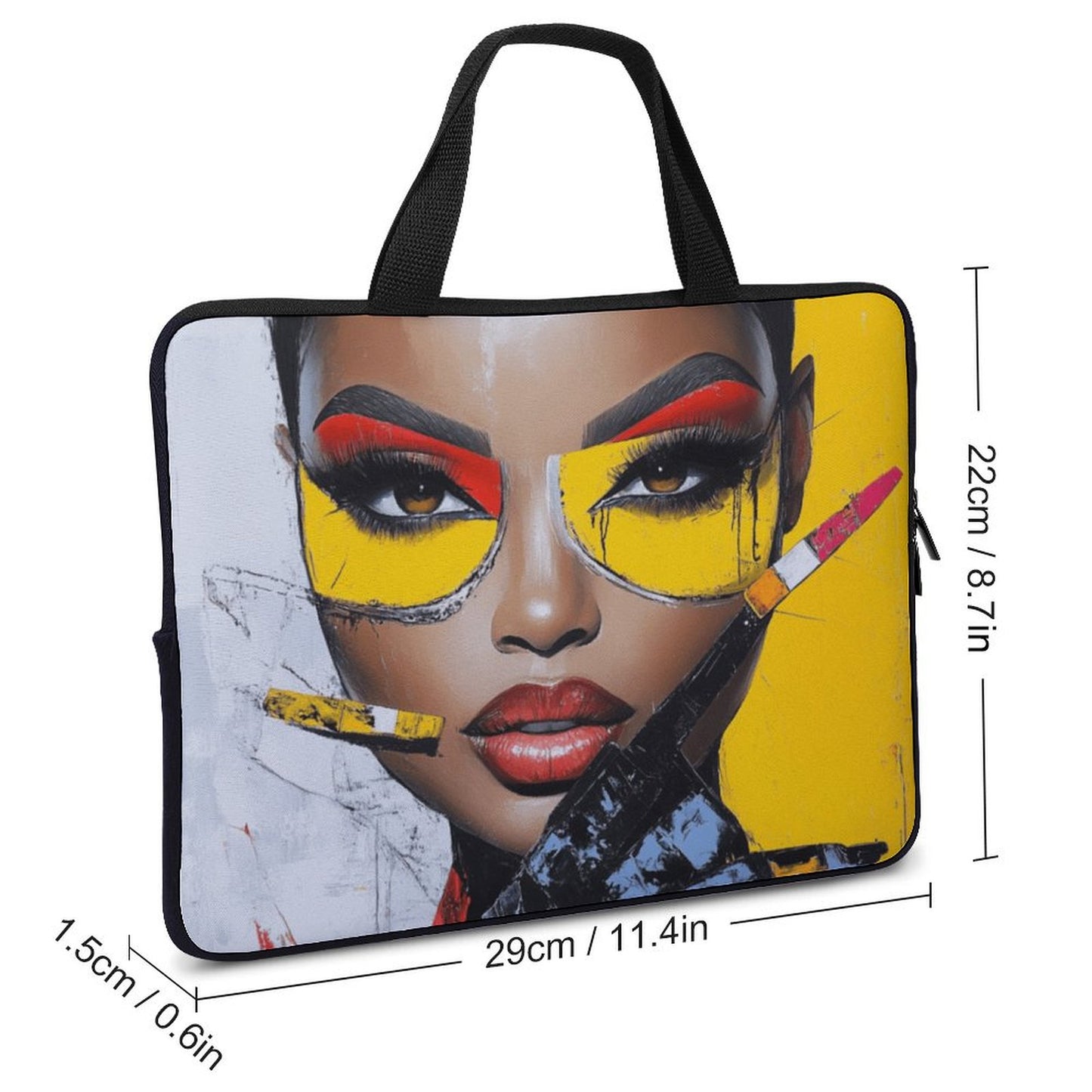 Laptop Bag - Black Girl Art - Velvet’s View - Artistic Laptop Covers Collection - Laptop Bag (Multiple Sizes) #2071