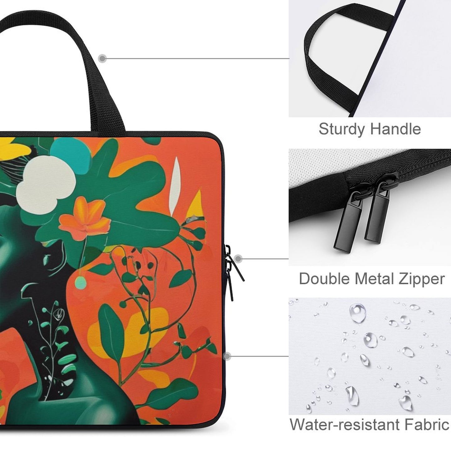 Laptop Bag - Black Girl Art - Velvet’s View - Artistic Laptop Covers Collection - Laptop Bag (Multiple Sizes) #2049