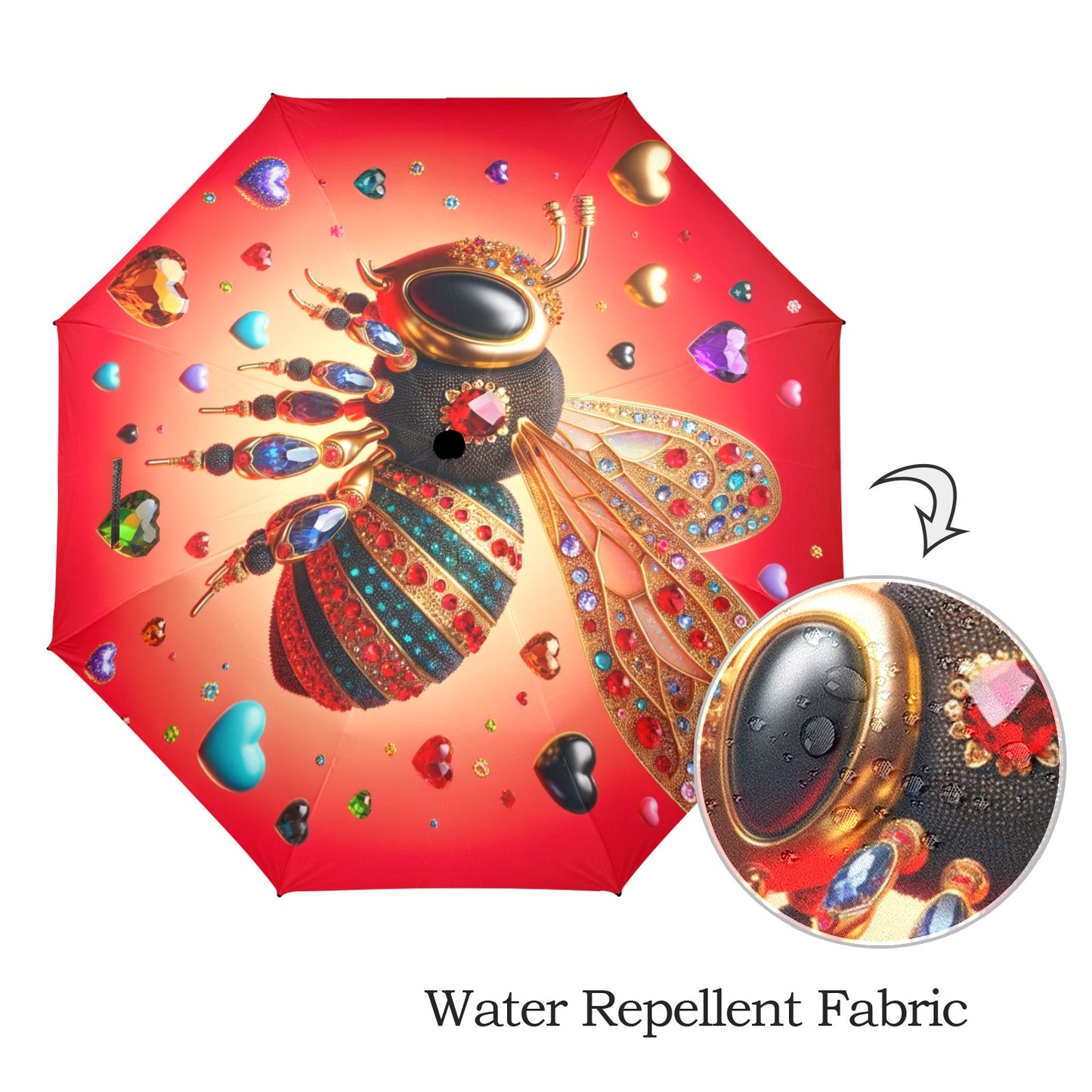 Bee Jeweled Collection - Semi-Automatic Foldable Umbrella (Model U12) - #2011