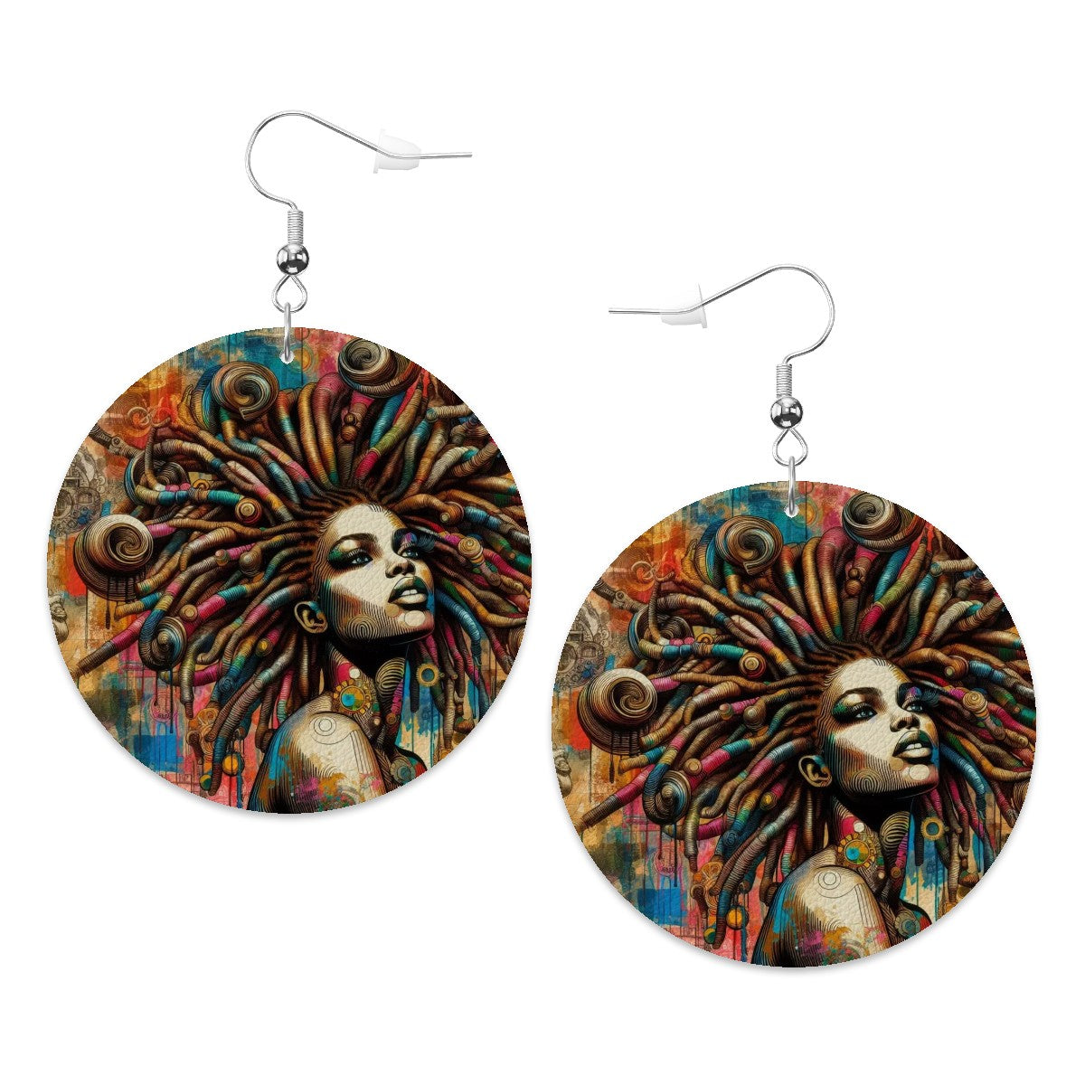 Leather Round Earrings - Velvet's View