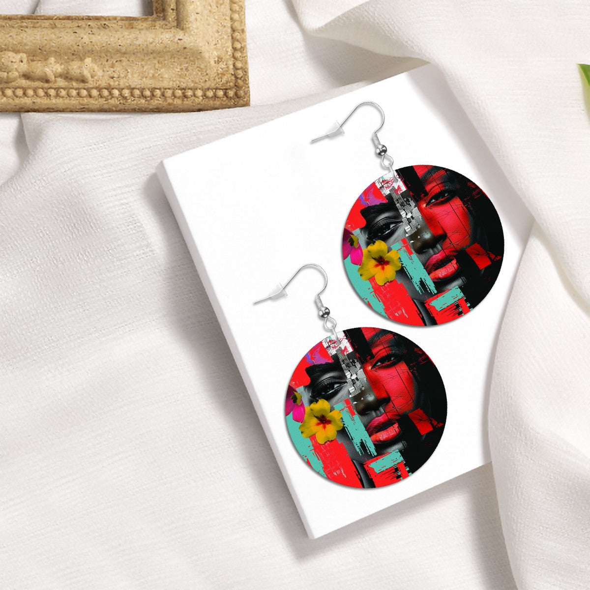Leather Round Earrings - Velvet's View
