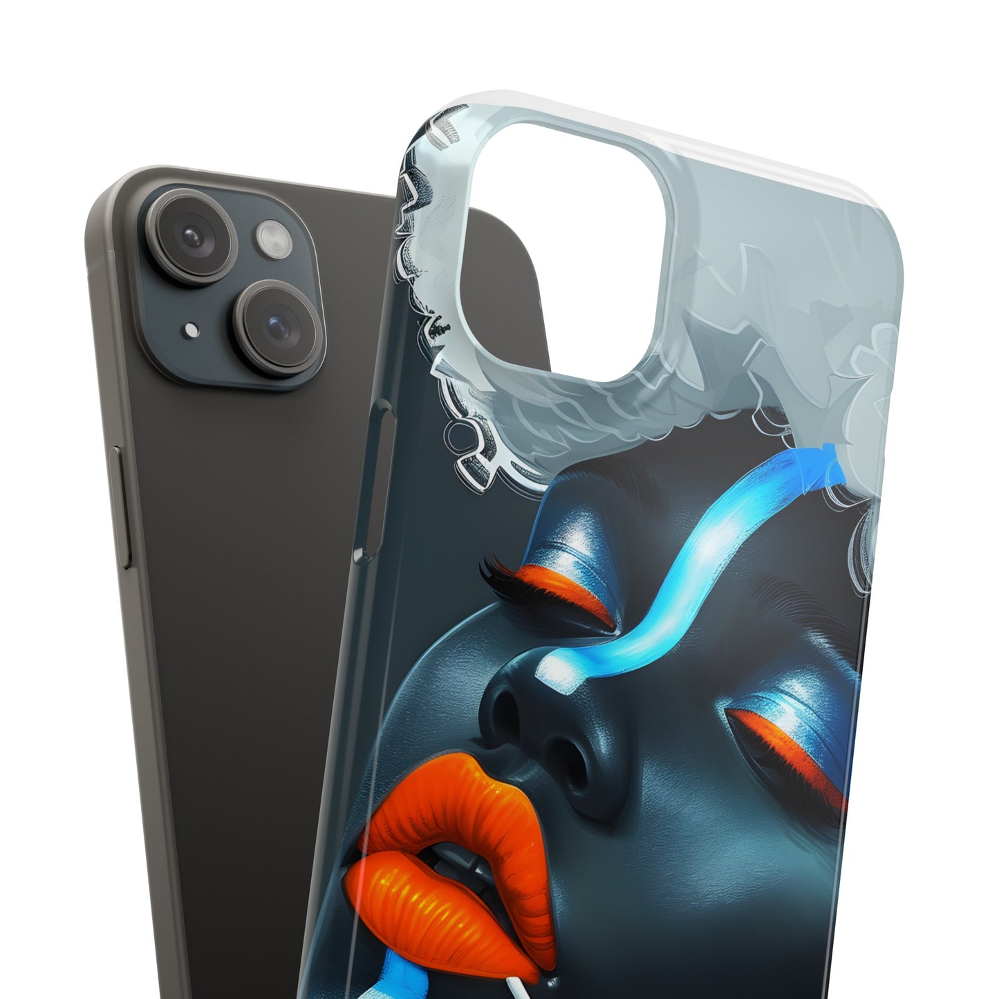 Slim Phone Cases - Black Girl Art - Velvet's View - Ethereal Vibrance