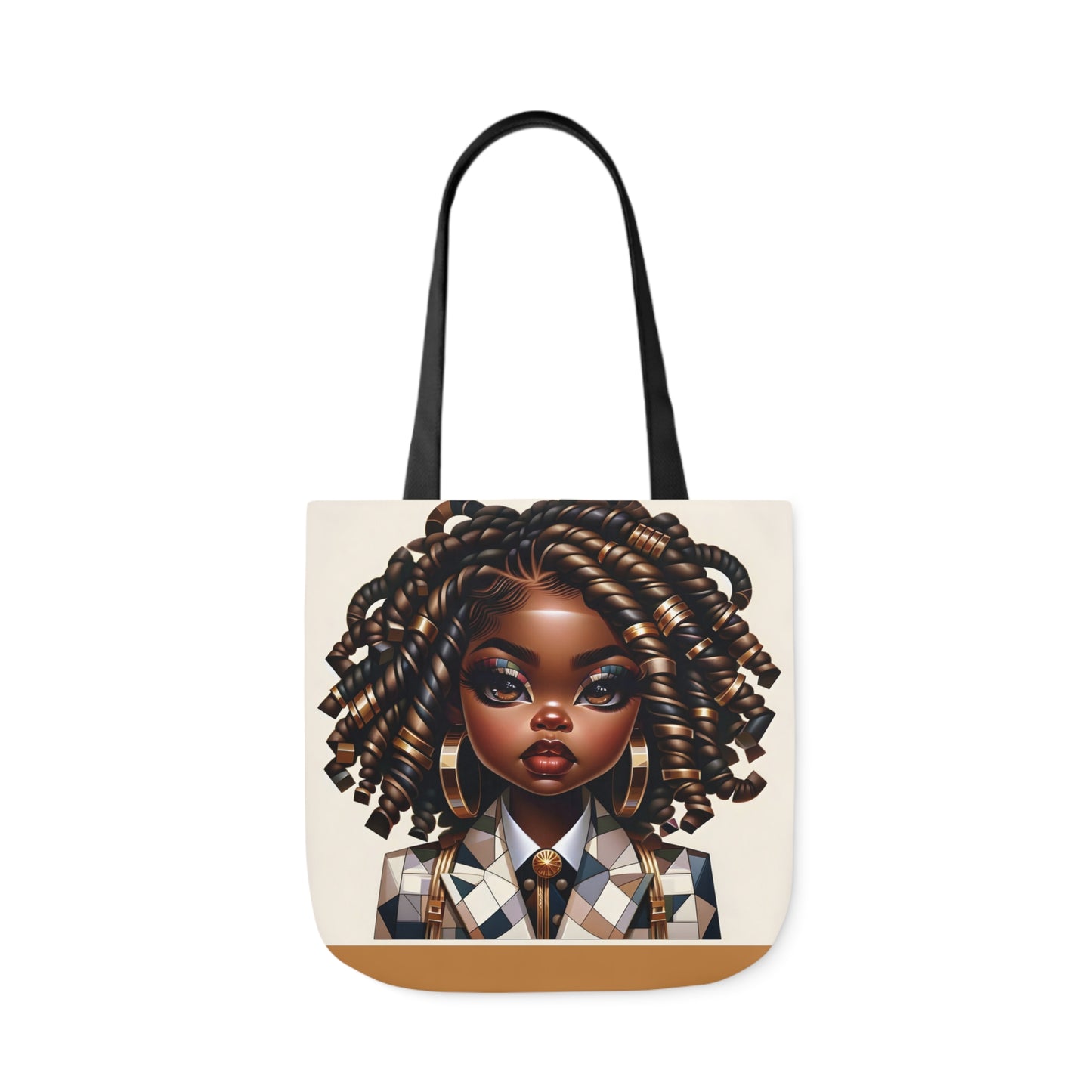 Canvas Tote Bag, 5-Color Straps - Regal Radiance: Tote Art Collection - #2011