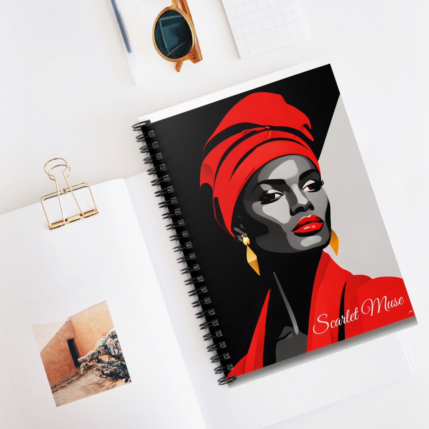 Scarlet Muse - Spiral Notebook - Ruled Line