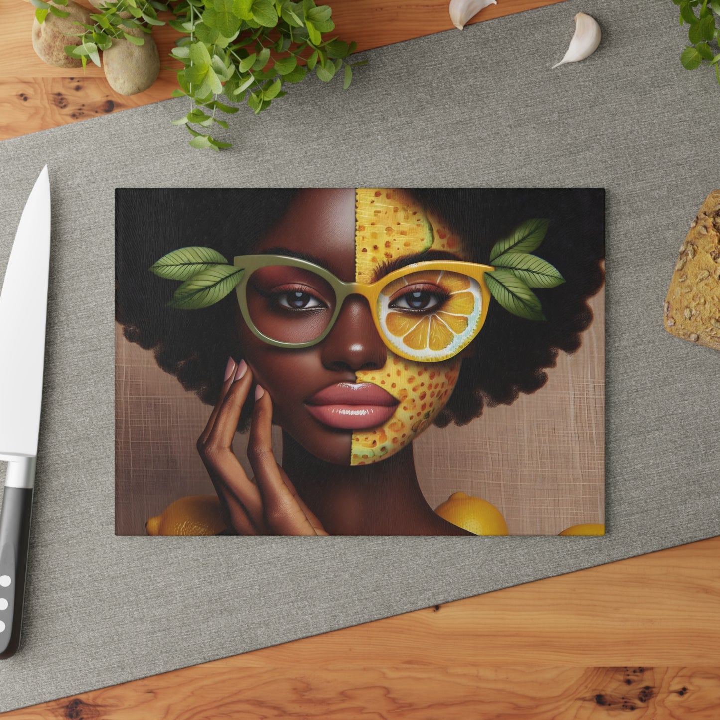 Glass Cutting Board - Velvet's View: The Lemon Delight Collection – 2016