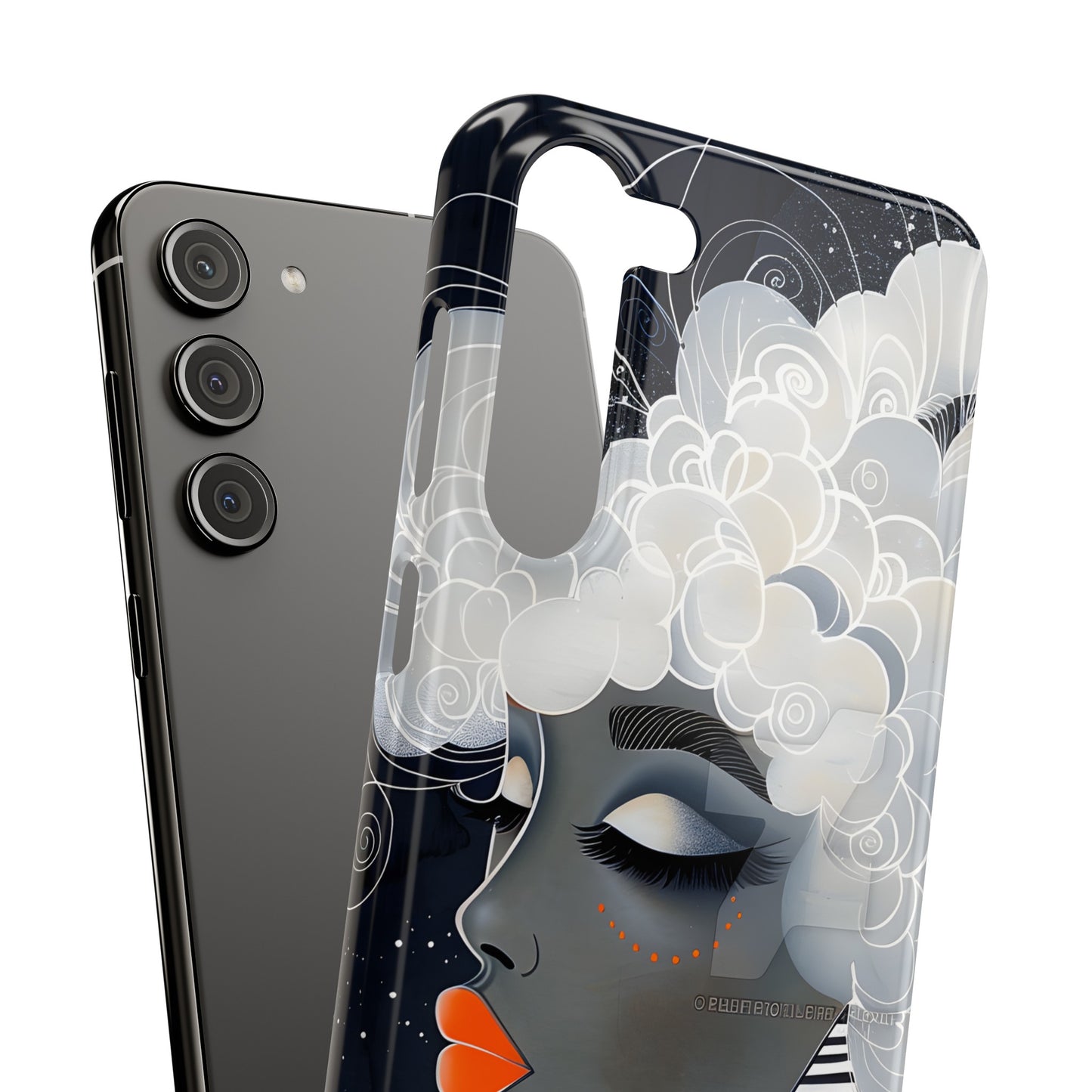 Slim Phone Cases - Black Girl Art - Velvet's View - Ethereal Vibrance
