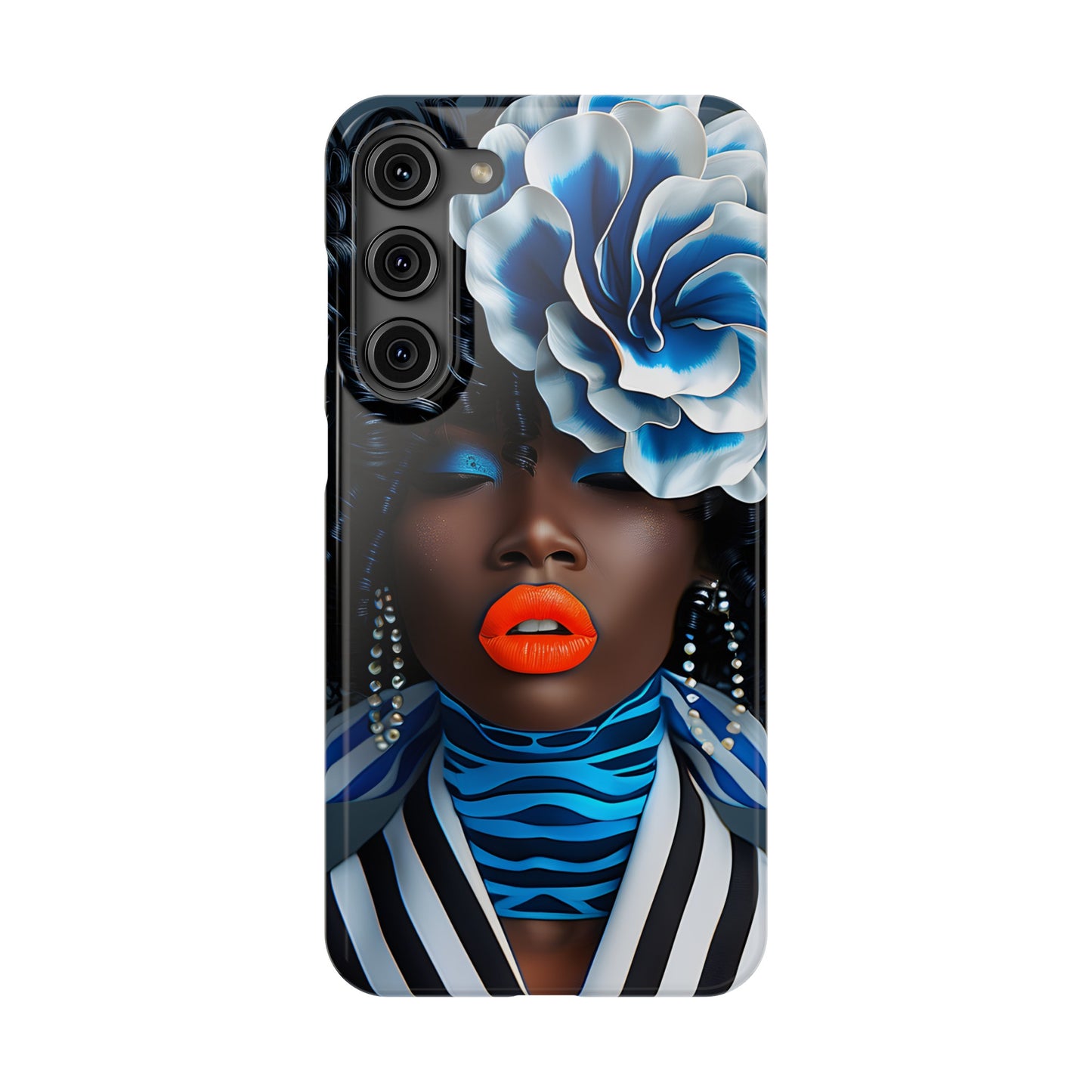 Slim Phone Cases - Black Girl Art - Velvet's View - Ethereal Vibrance