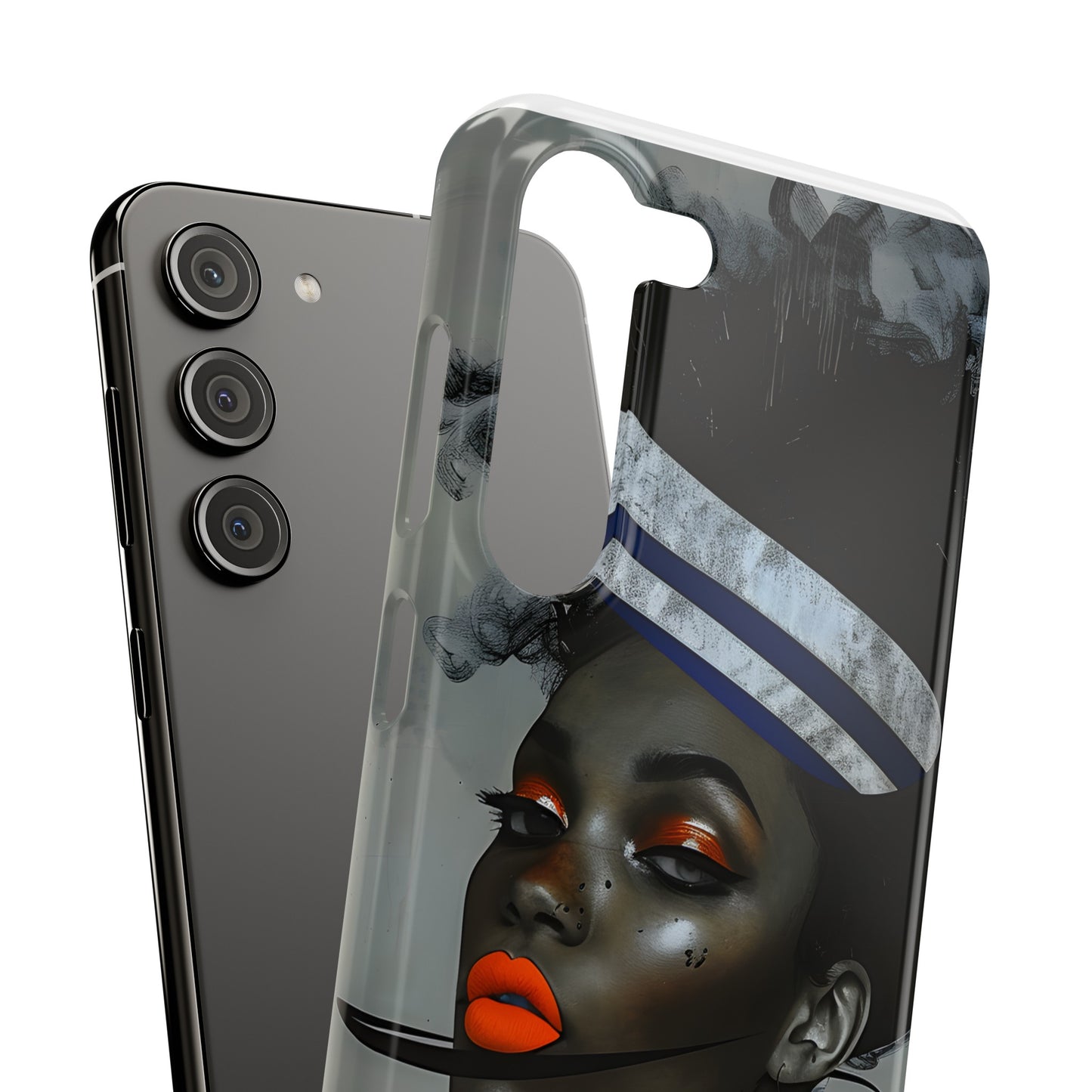 Slim Phone Cases - Black Girl Art - Velvet's View - Ethereal Vibrance