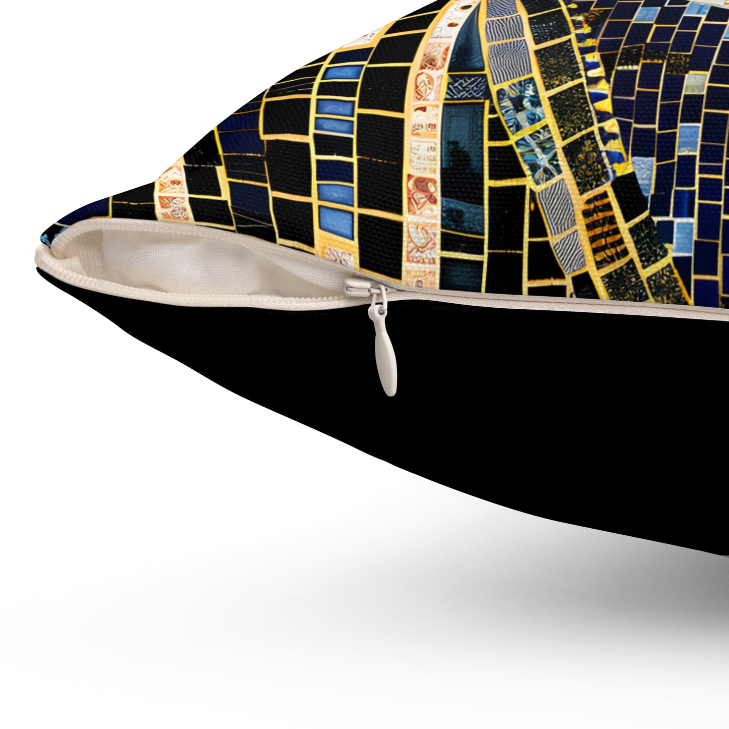 Spun Polyester Square Pillow - Black Girl Art - Velvet's View - Vibrant Visions - The Bohemian Collection