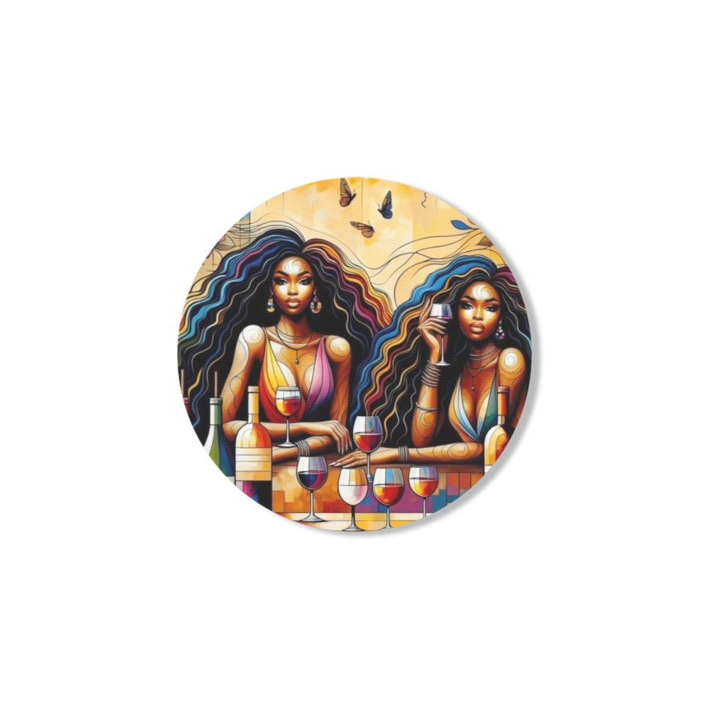 Round Coaster Set - Velvet's View - Sip & Savor - Exquisite Elegance Coaster Collection