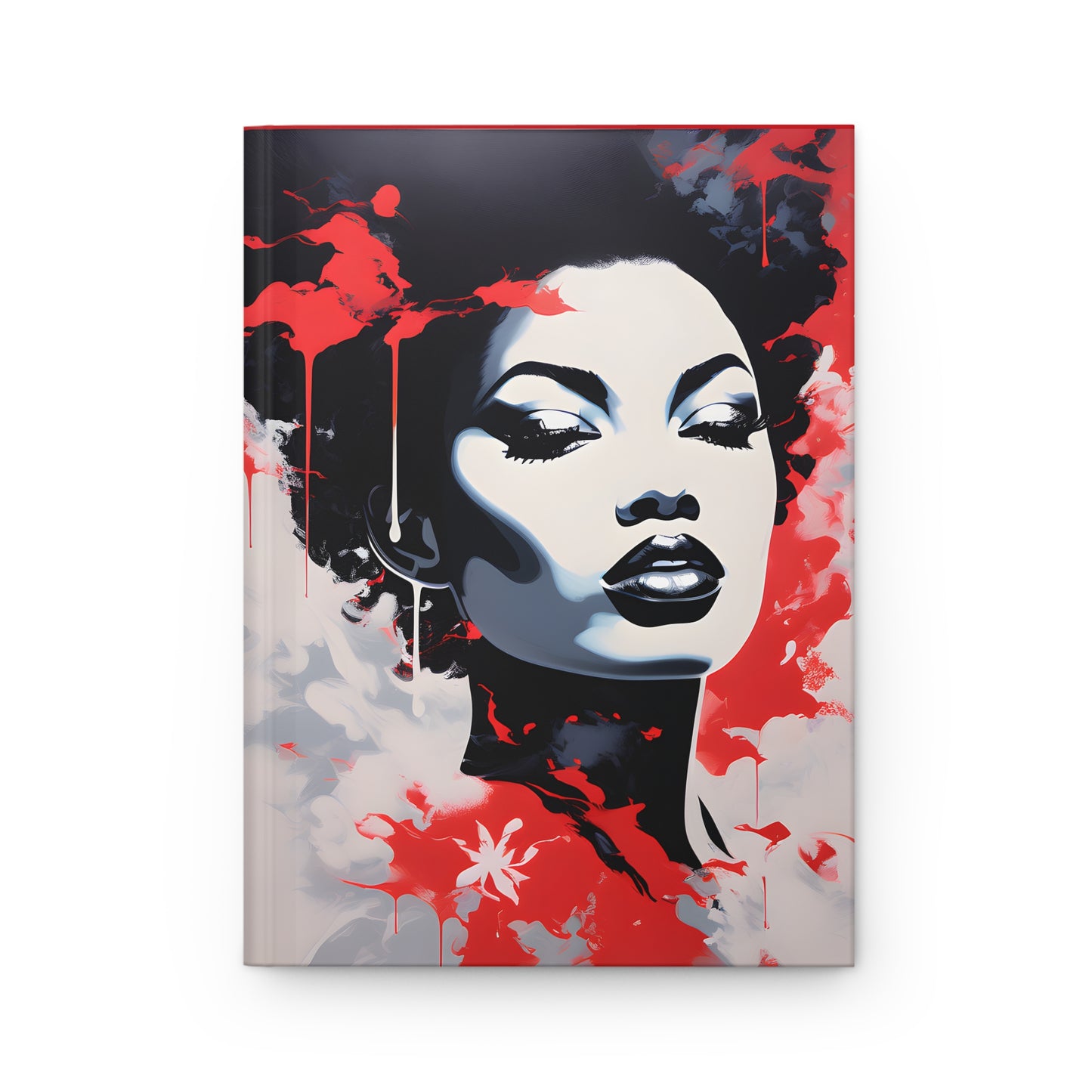 Hardcover Journal Matte - Black Girl Art - Velvet's View - Vibrant Visions: Empowering Faces Collection -