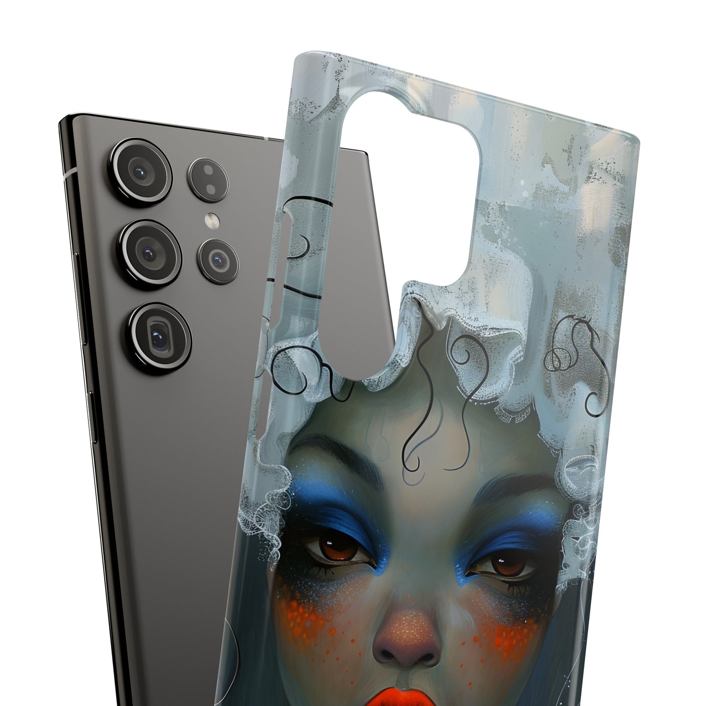 Slim Phone Cases - Black Girl Art - Velvet's View - Ethereal Vibrance