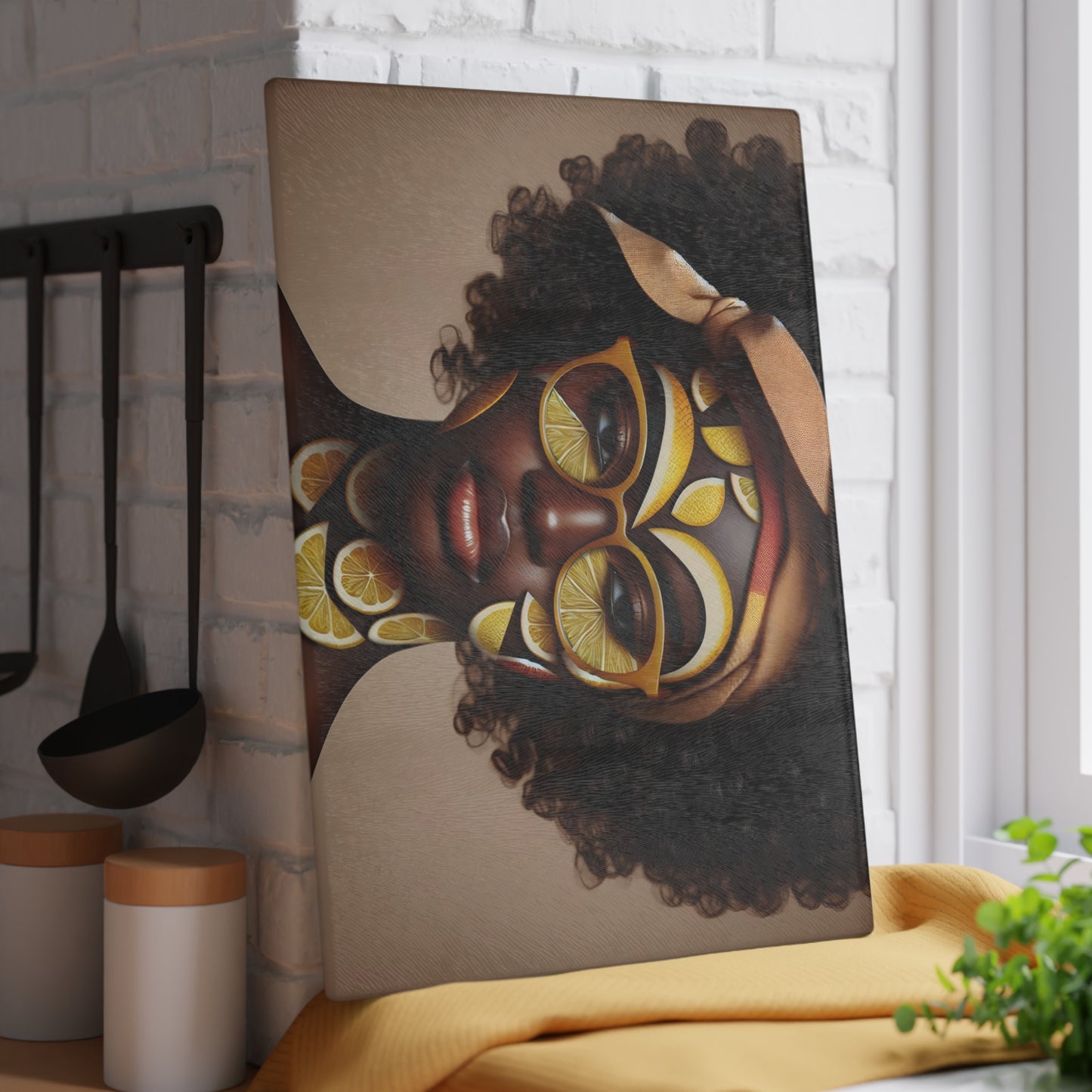 Glass Cutting Board -Velvet's View: The Lemon Delight Collection – 2018