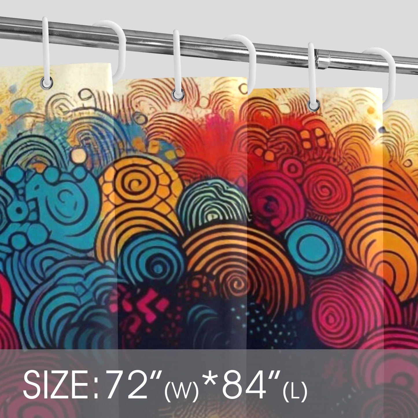 Shower Curtain - Black Girl Art - Velvet's View - Afro Radiance - A Celebration of Color and Culture -72"x84" 991