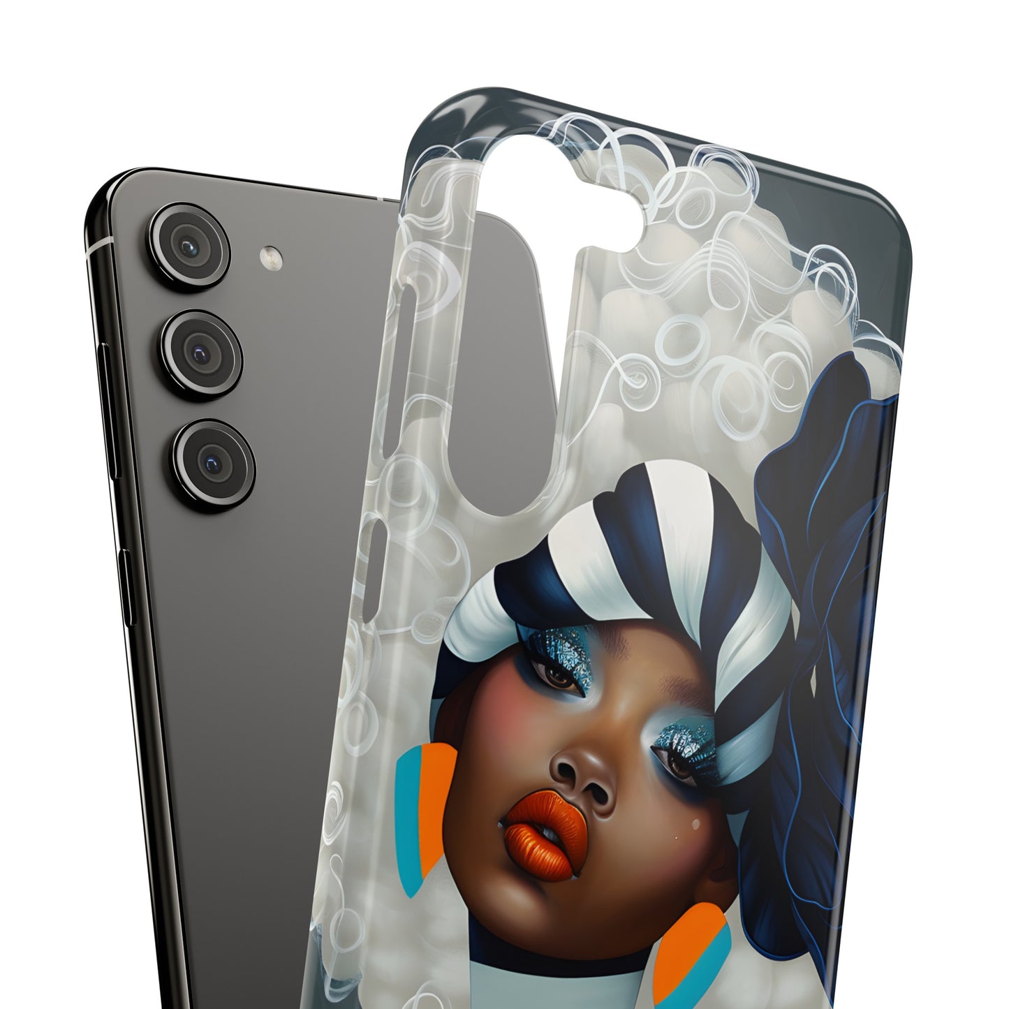 Slim Phone Cases - Black Girl Art - Velvet's View - Ethereal Vibrance