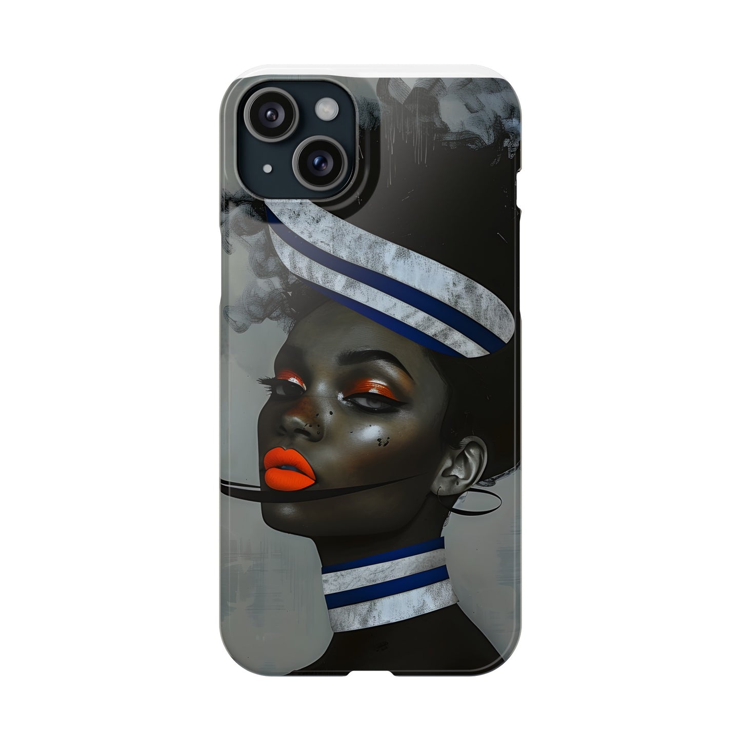 Slim Phone Cases - Black Girl Art - Velvet's View - Ethereal Vibrance