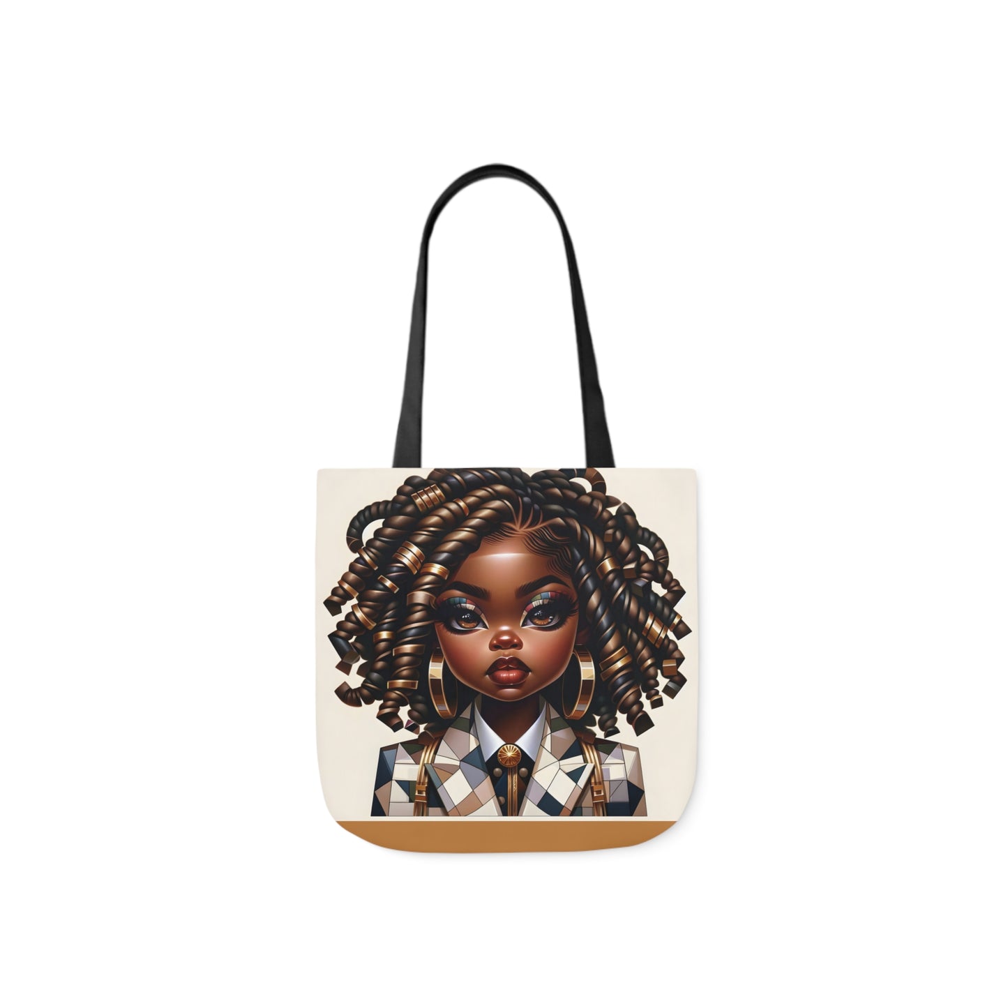 Canvas Tote Bag, 5-Color Straps - Regal Radiance: Tote Art Collection - #2011