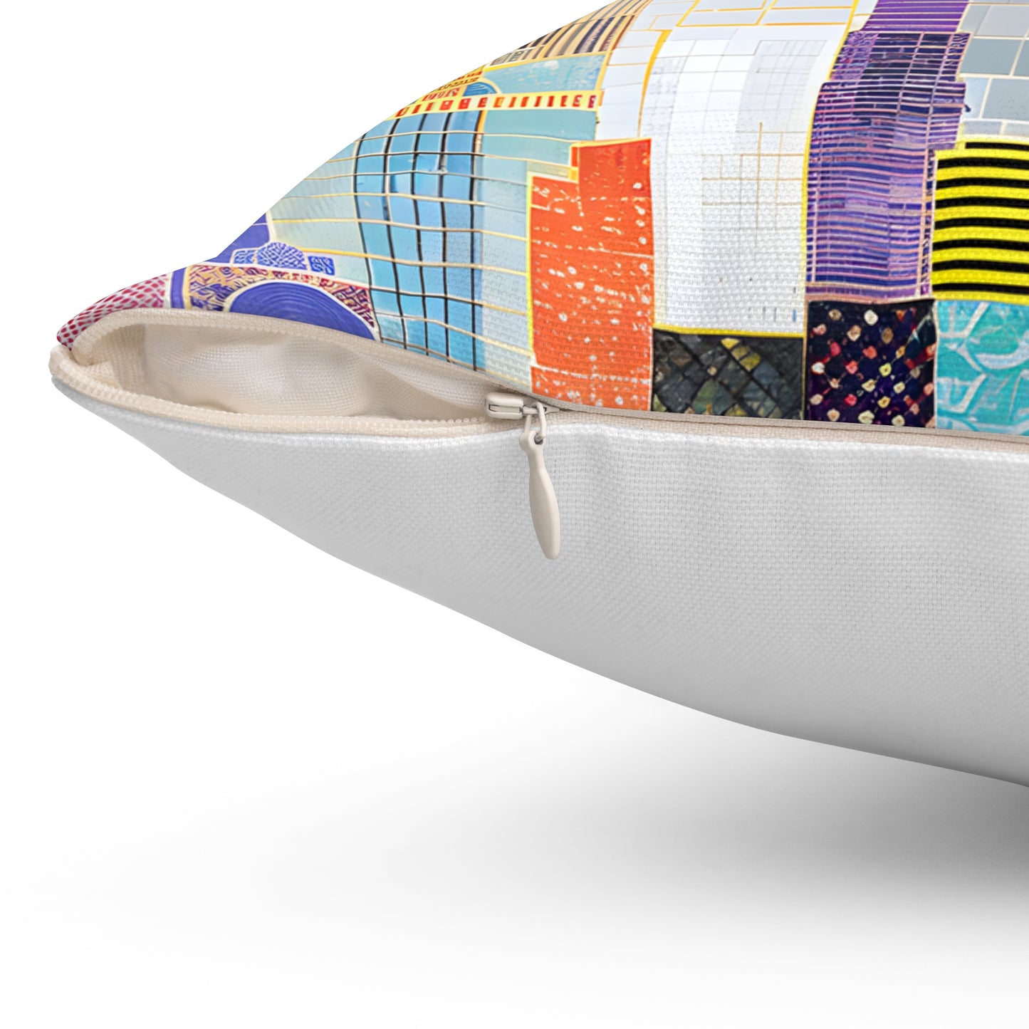 Spun Polyester Square Pillow - Black Girl Art - Velvet's View - Vibrant Visions - The Bohemian Collection