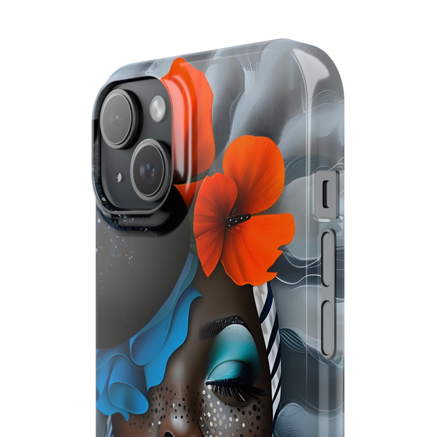 Slim Phone Cases - Black Girl Art - Velvet's View - Ethereal Vibrance