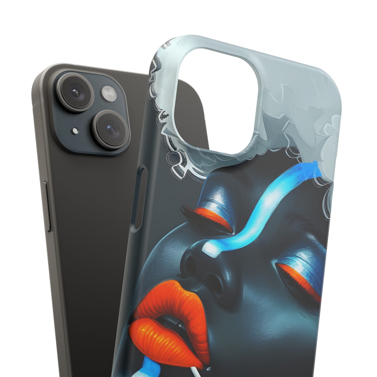 Slim Phone Cases - Black Girl Art - Velvet's View - Ethereal Vibrance