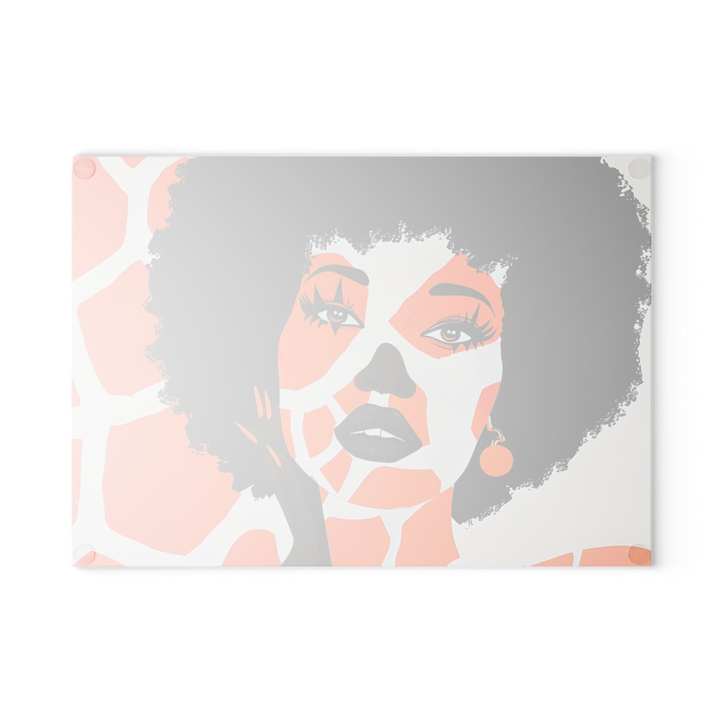 Giraffe Essence: A Fusion of Nature and Elegance Collection - Glass Cutting Board - #2011