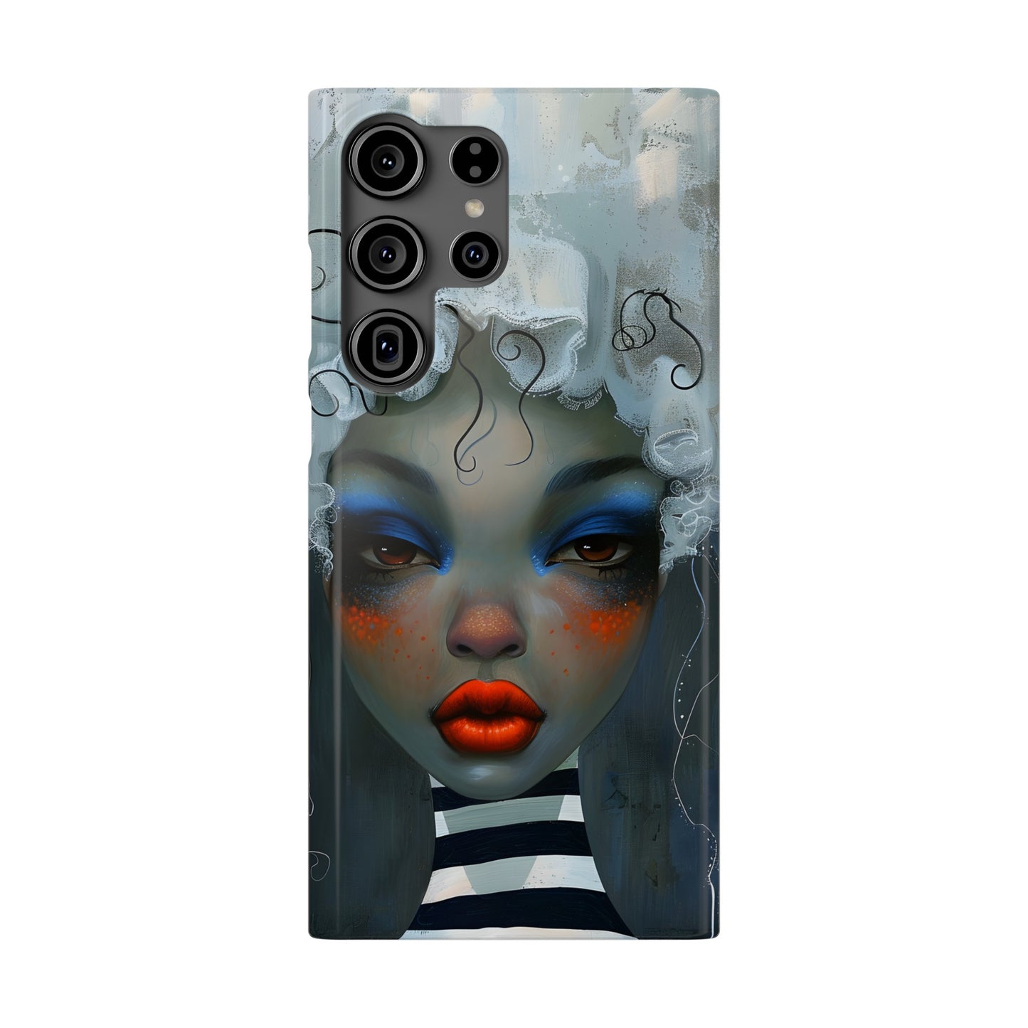 Slim Phone Cases - Black Girl Art - Velvet's View - Ethereal Vibrance