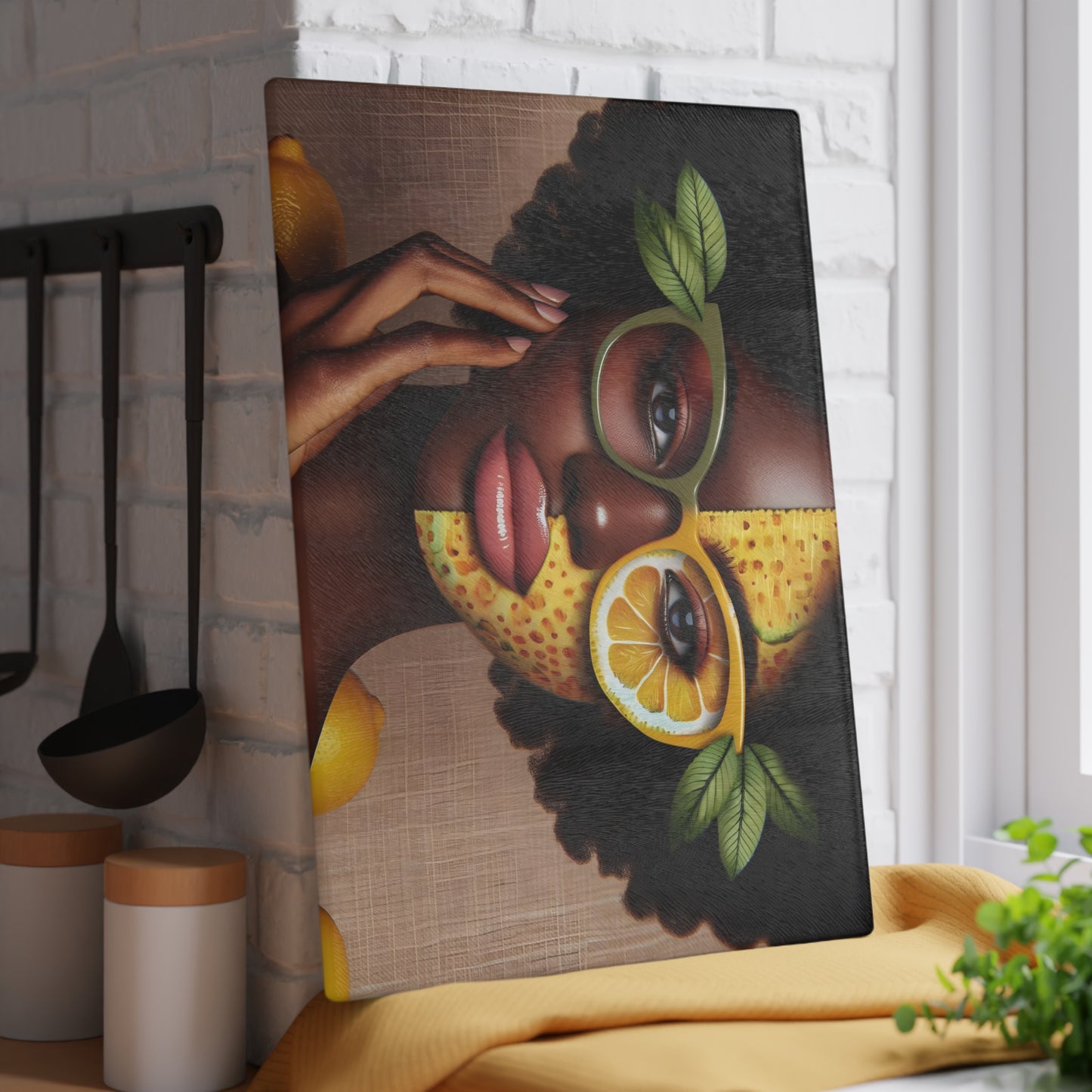 Glass Cutting Board - Velvet's View: The Lemon Delight Collection – 2016