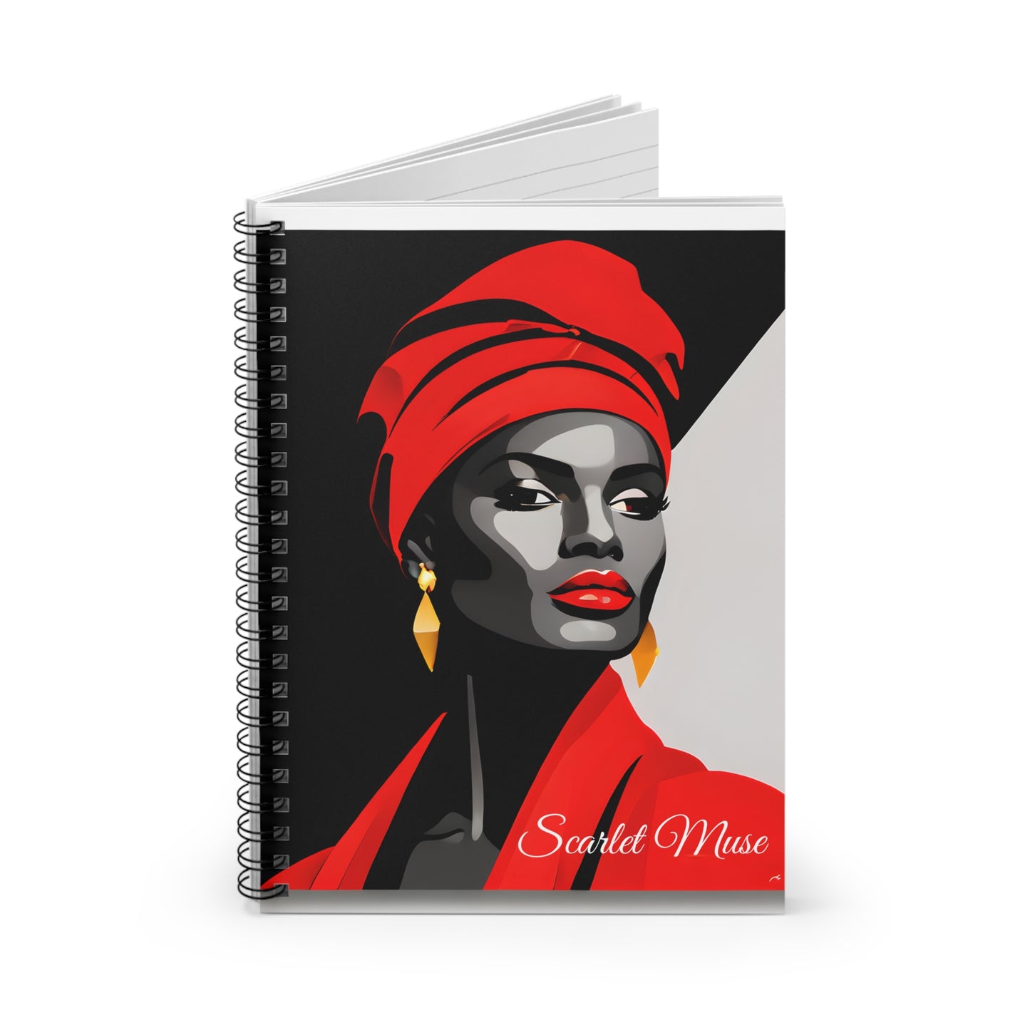 Scarlet Muse - Spiral Notebook - Ruled Line