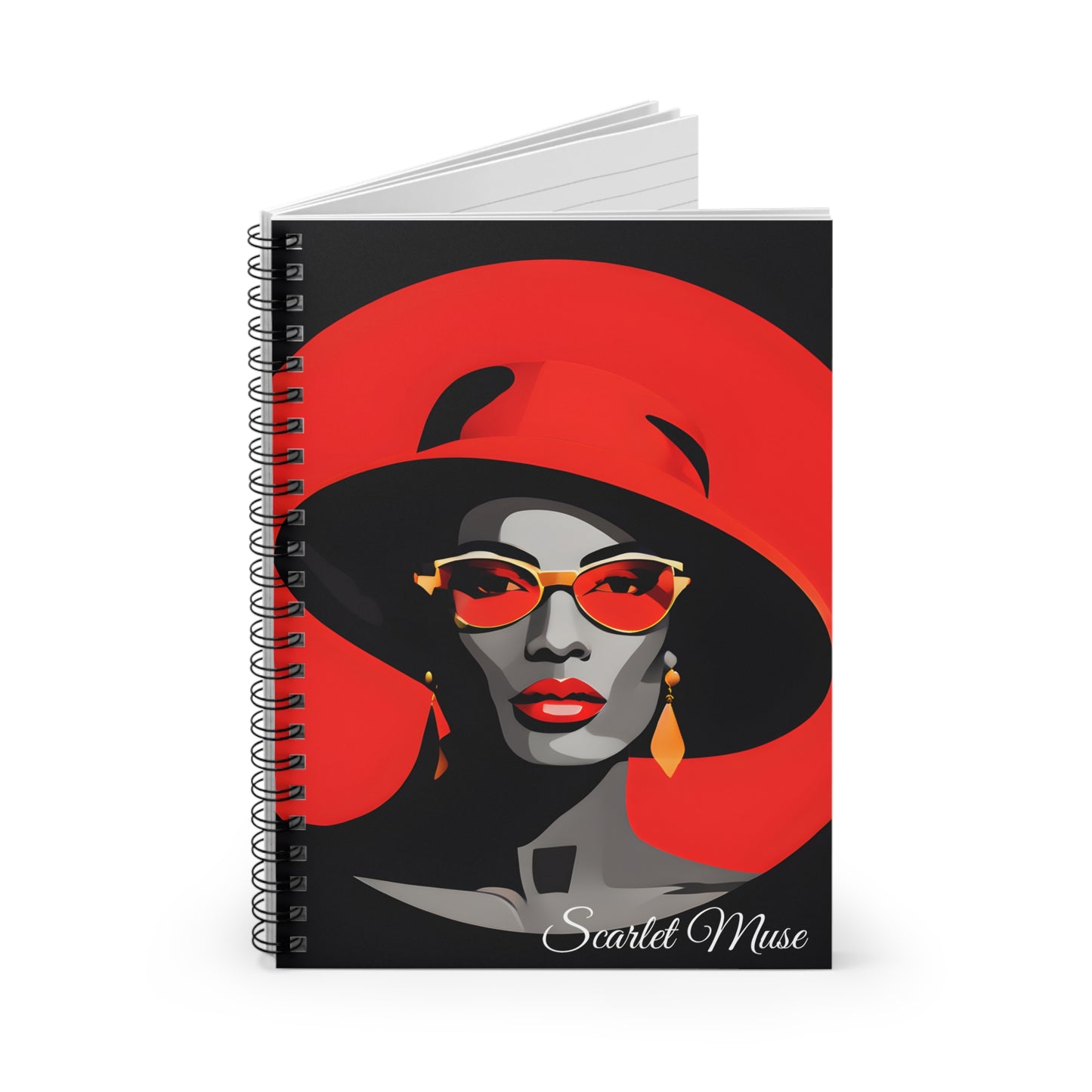 Scarlet Muse - Spiral Notebook - Ruled Line