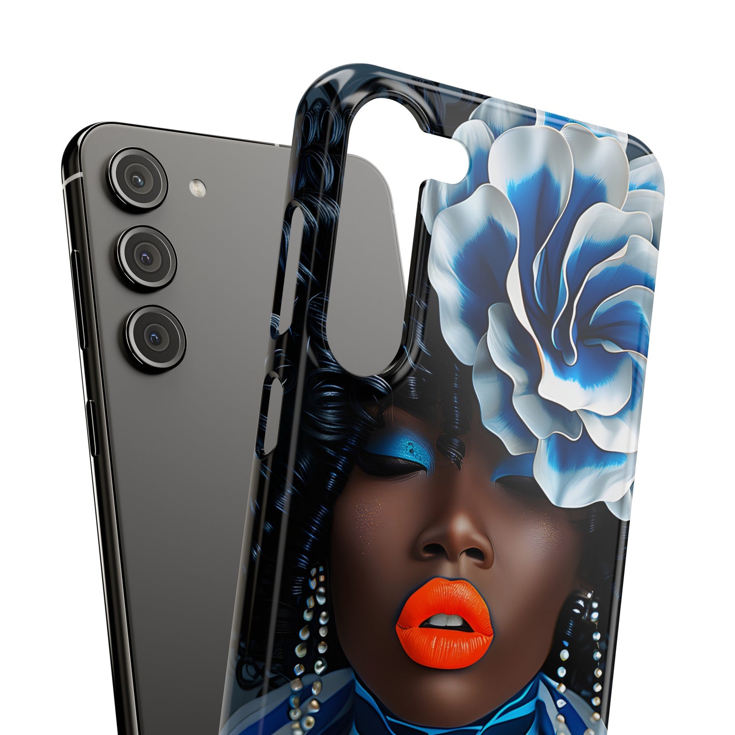 Slim Phone Cases - Black Girl Art - Velvet's View - Ethereal Vibrance
