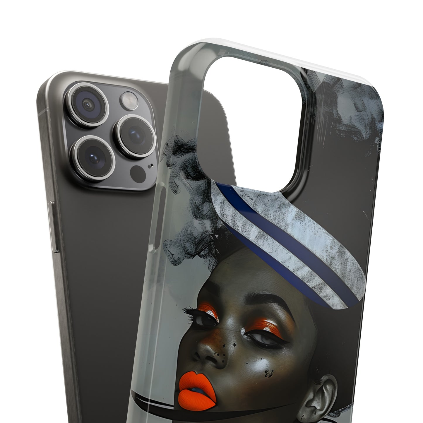Slim Phone Cases - Black Girl Art - Velvet's View - Ethereal Vibrance
