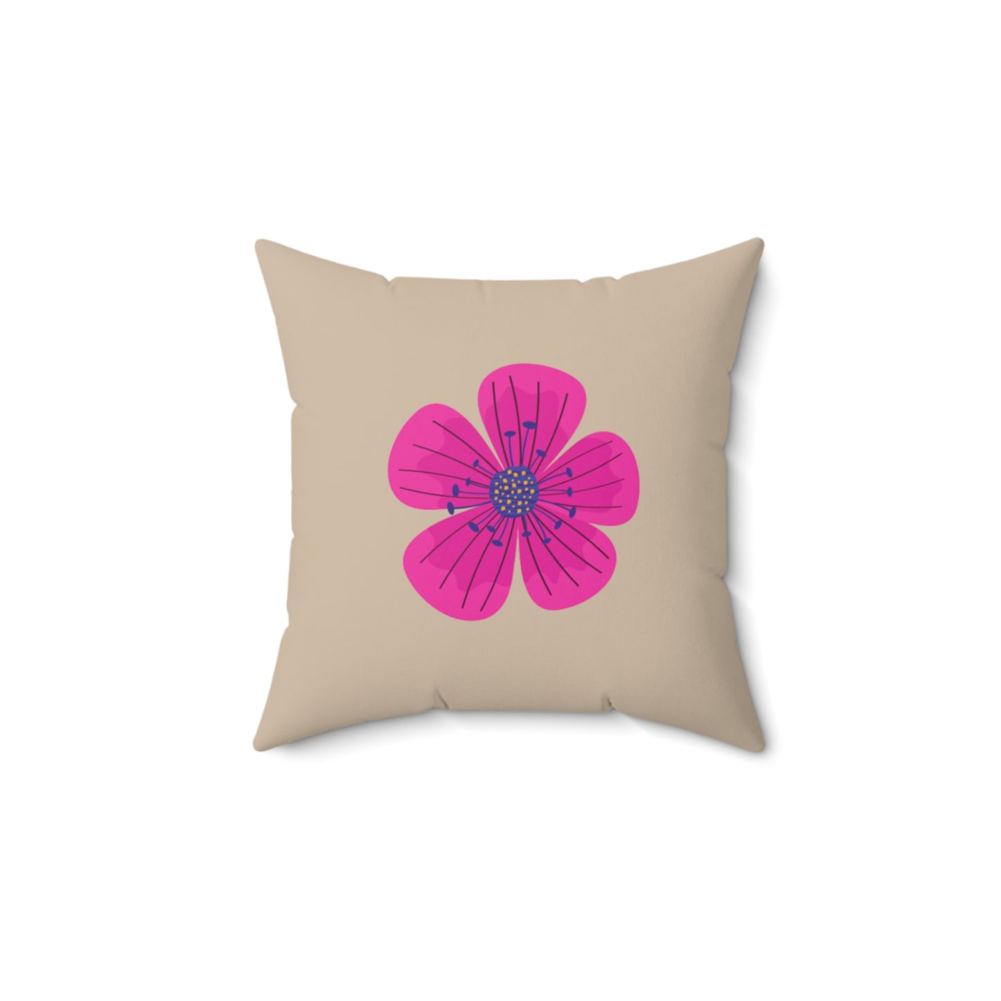 Spun Polyester Square Pillow - Floral Fusion - #2013