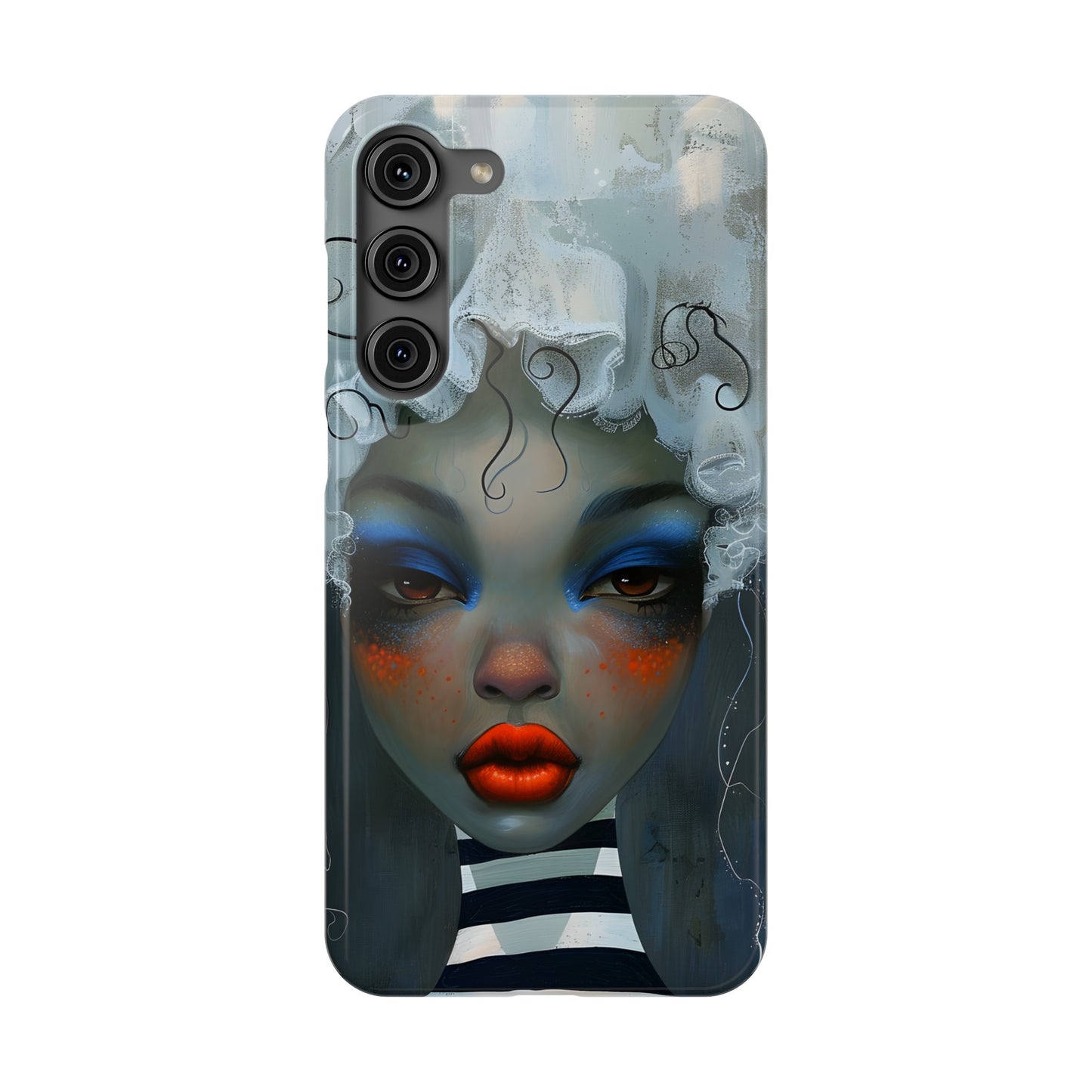 Slim Phone Cases - Black Girl Art - Velvet's View - Ethereal Vibrance