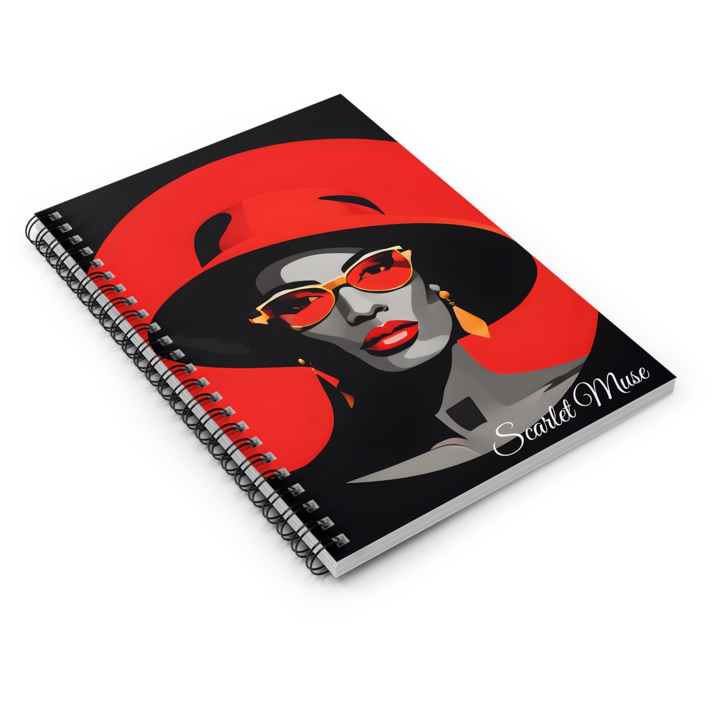 Scarlet Muse - Spiral Notebook - Ruled Line