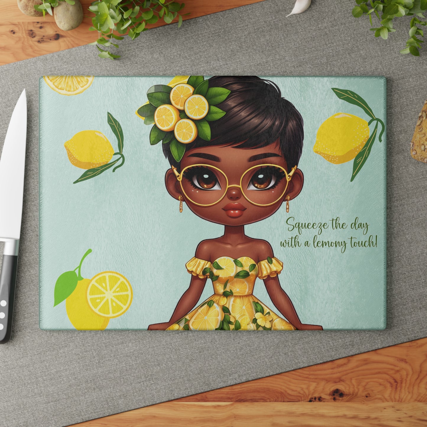 Glass Cutting Board - Velvet's View: The Lemon Delight Collection –2012