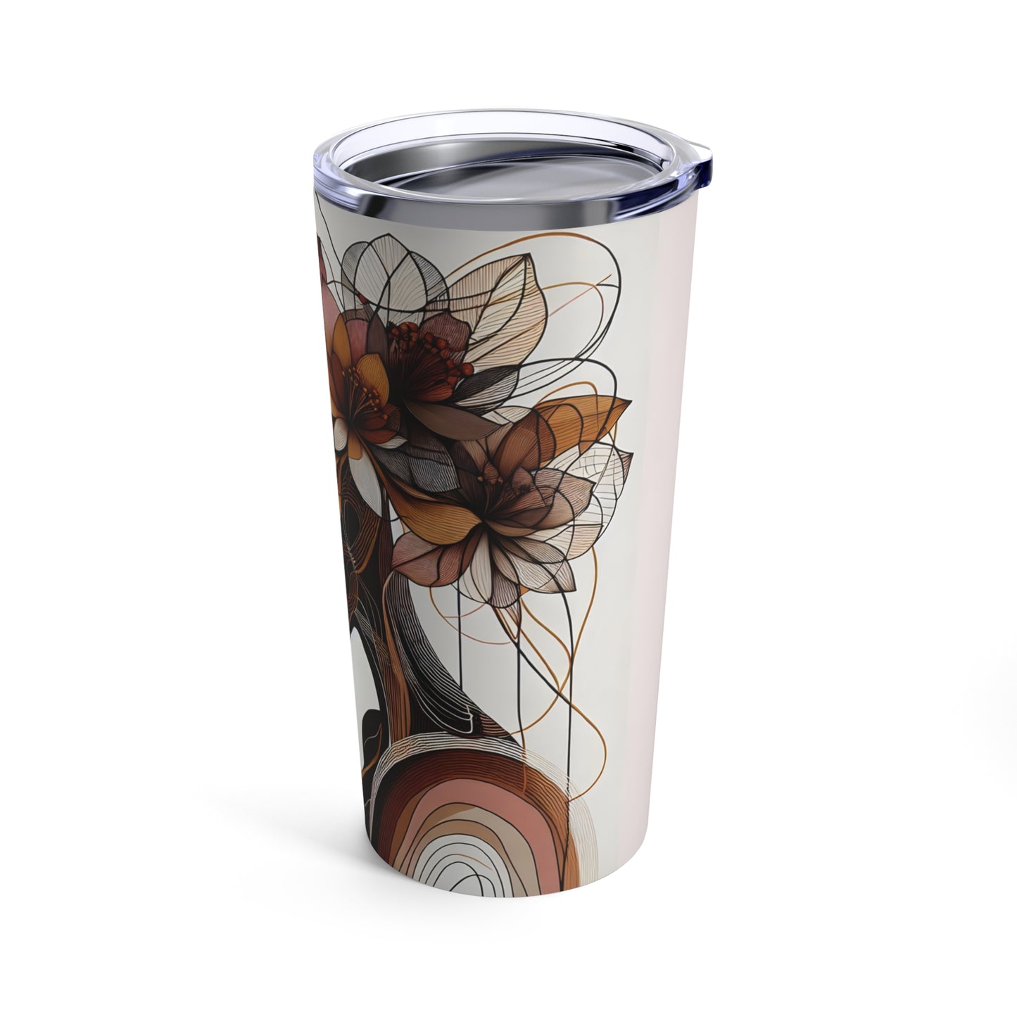 Tumbler 20oz - Black Girl Art - Velvet's View - Floral Whispers 604