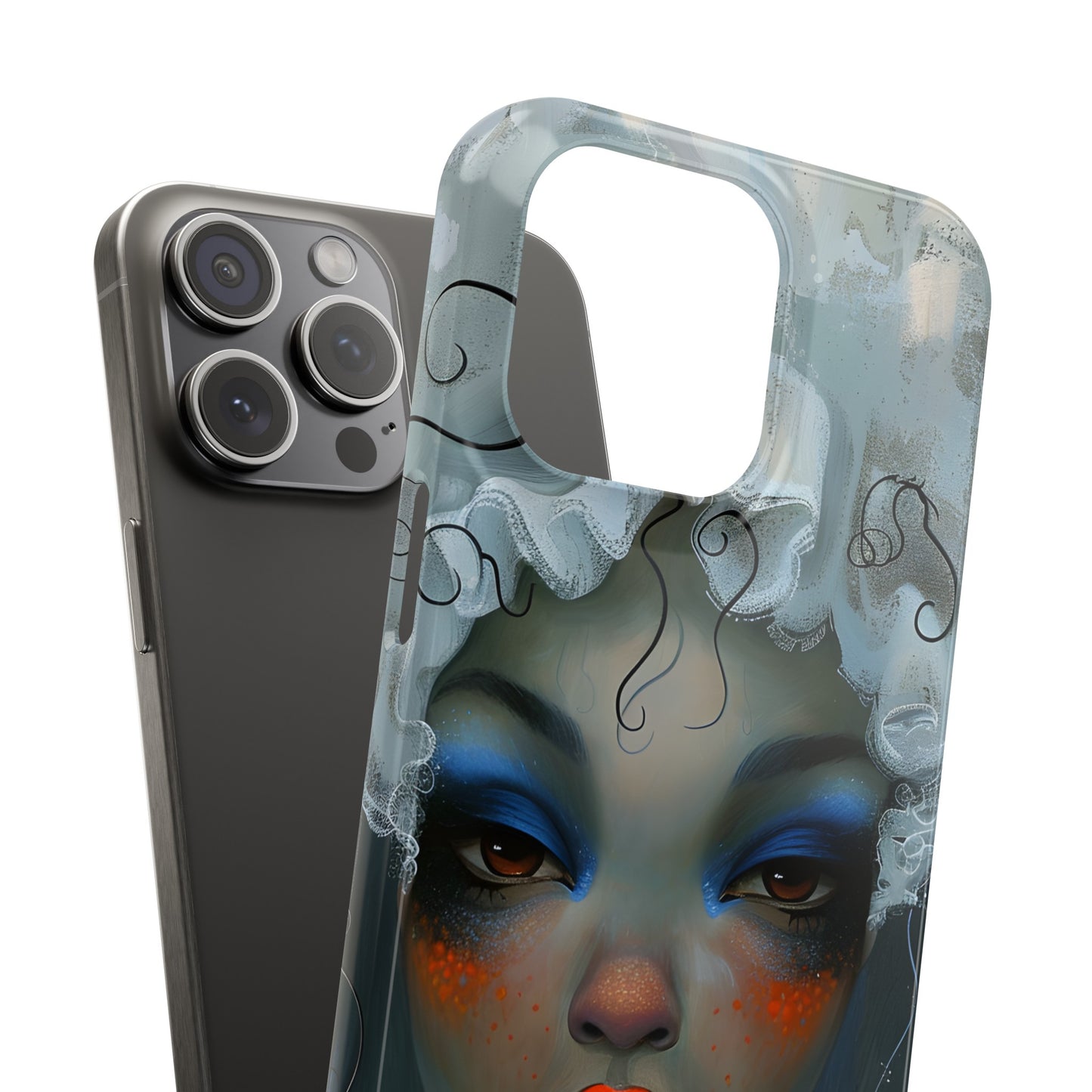 Slim Phone Cases - Black Girl Art - Velvet's View - Ethereal Vibrance