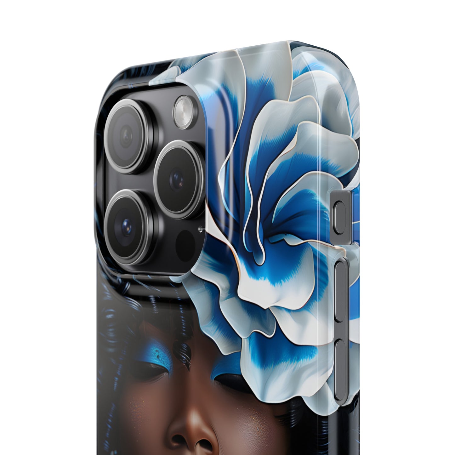 Slim Phone Cases - Black Girl Art - Velvet's View - Ethereal Vibrance