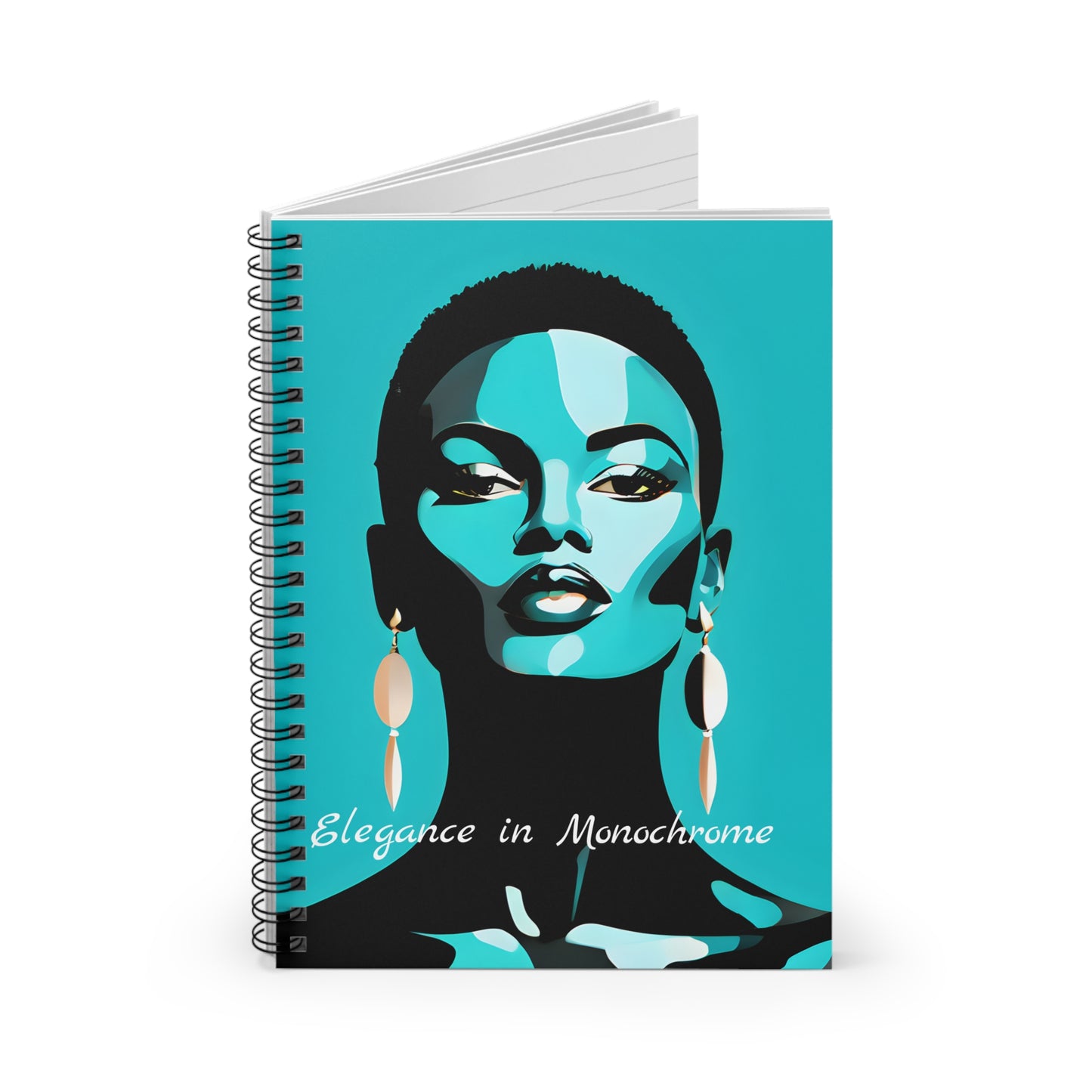 Elegance in Monochrome - Spiral Notebook - Ruled Line