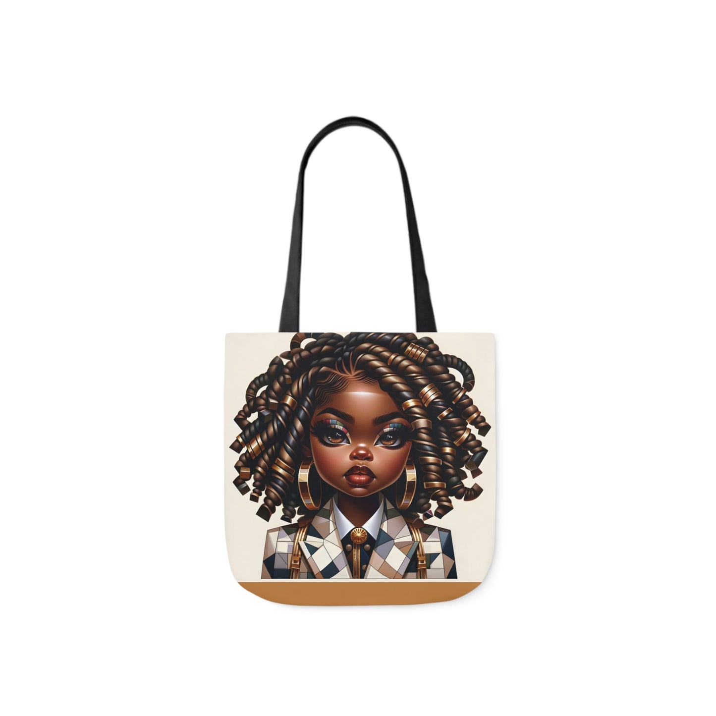 Canvas Tote Bag, 5-Color Straps - Regal Radiance: Tote Art Collection - #2011