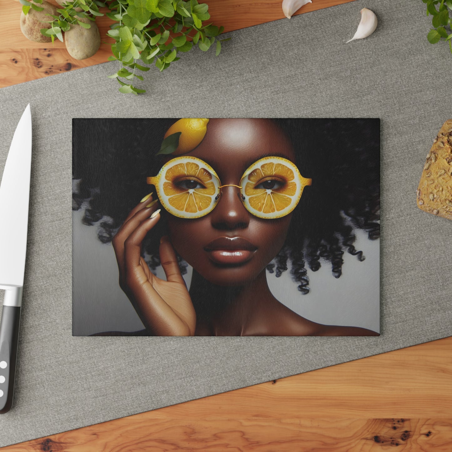 Glass Cutting Board - Velvet's View: The Lemon Delight Collection – 2017