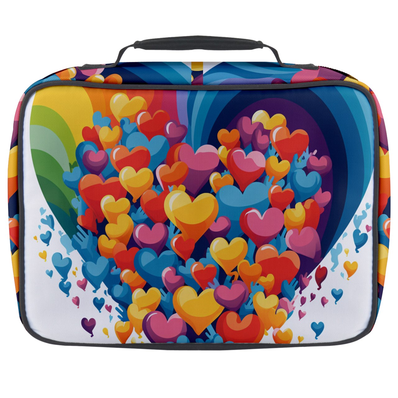 Radiant Hearts - #2012 Full Print Lunch Bag
