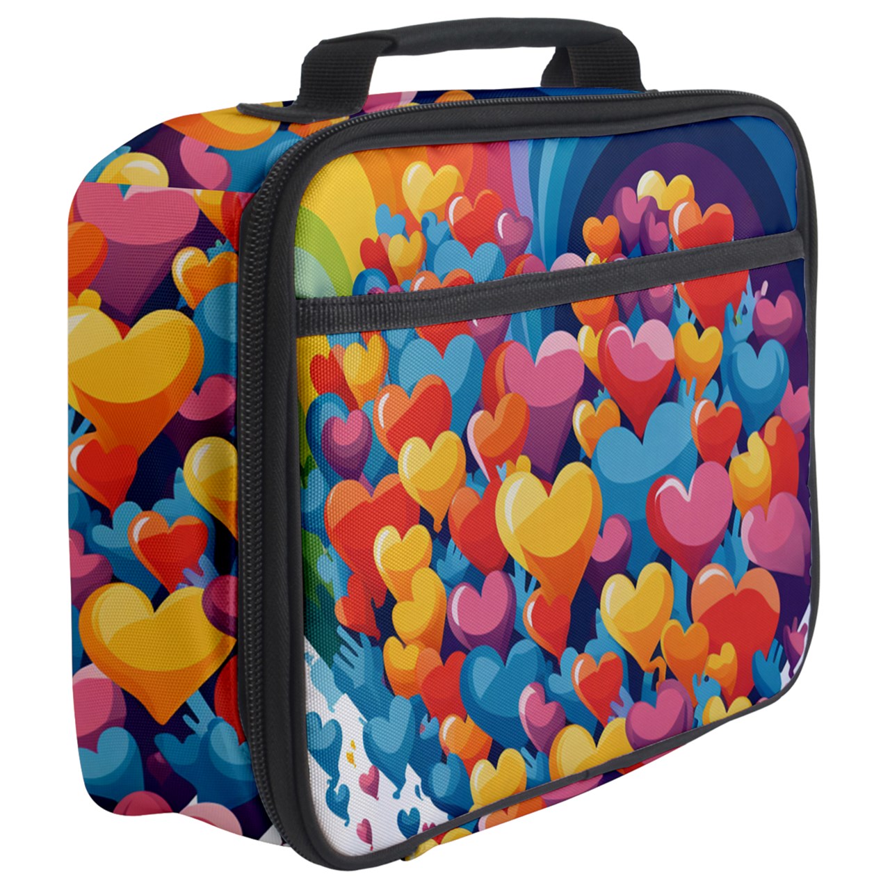 Radiant Hearts - #2012 Full Print Lunch Bag