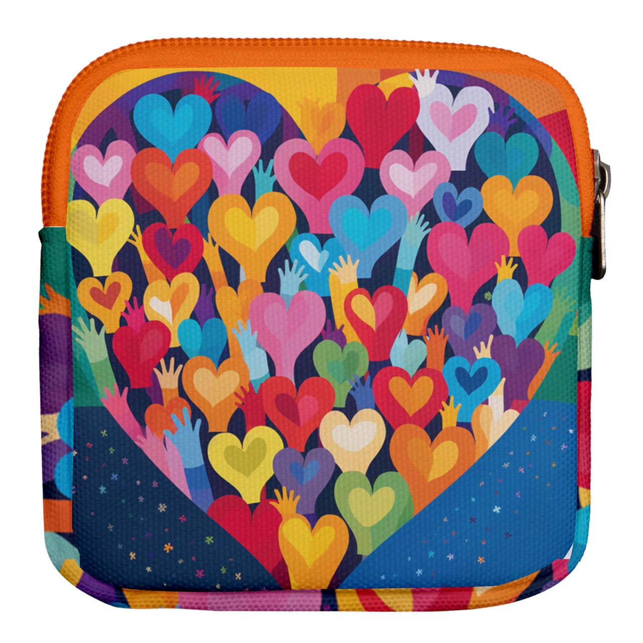 Radiant Hearts - Mini Square Pouch - #2014
